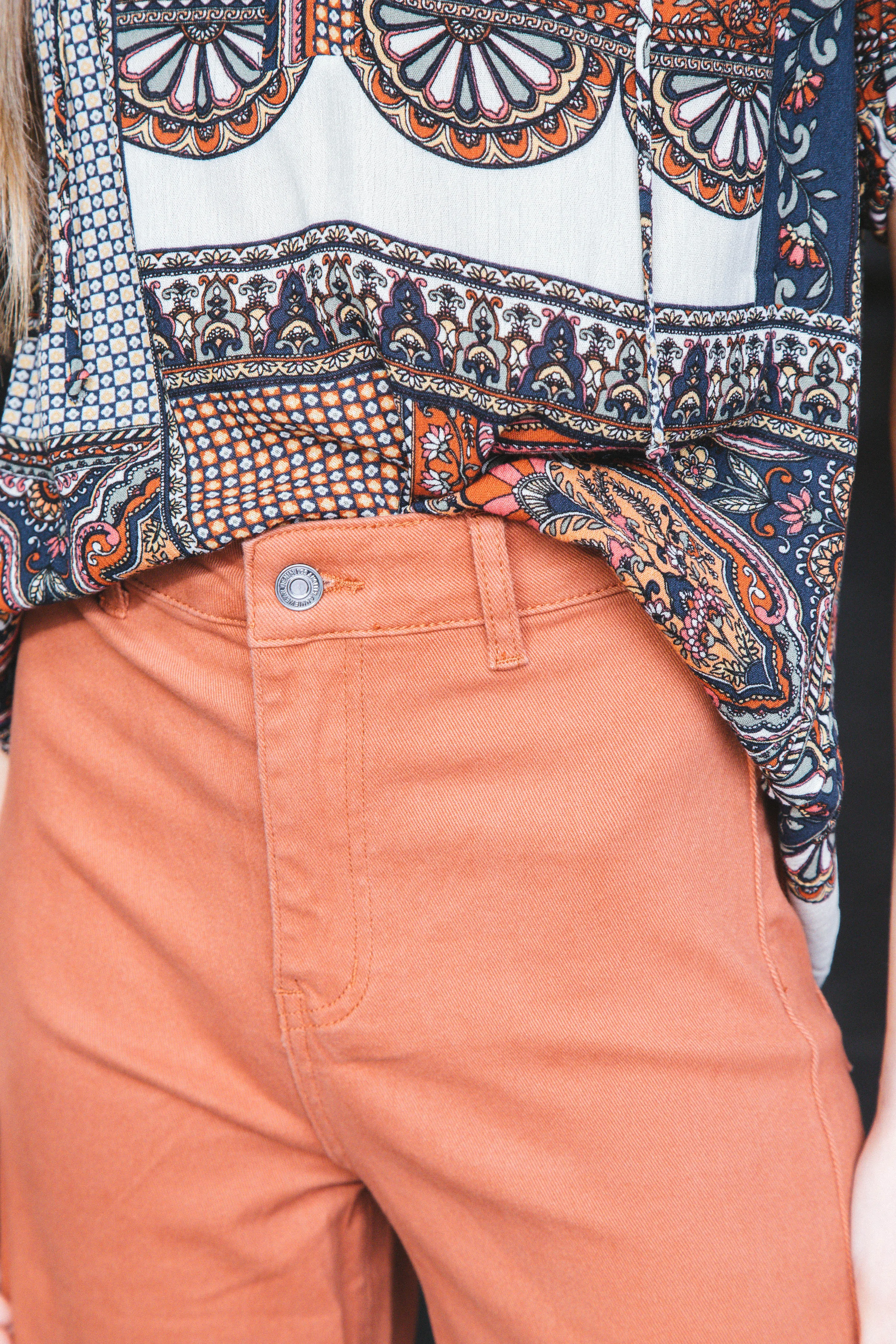 Aria High Rise Wide Leg Pants, Rust sold by North & Main Clothing Company product image thumbnail 3