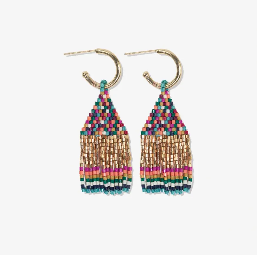 Leta Confetti Stripe Fringe Earrings | Ink + Alloy sold by North & Main Clothing Company