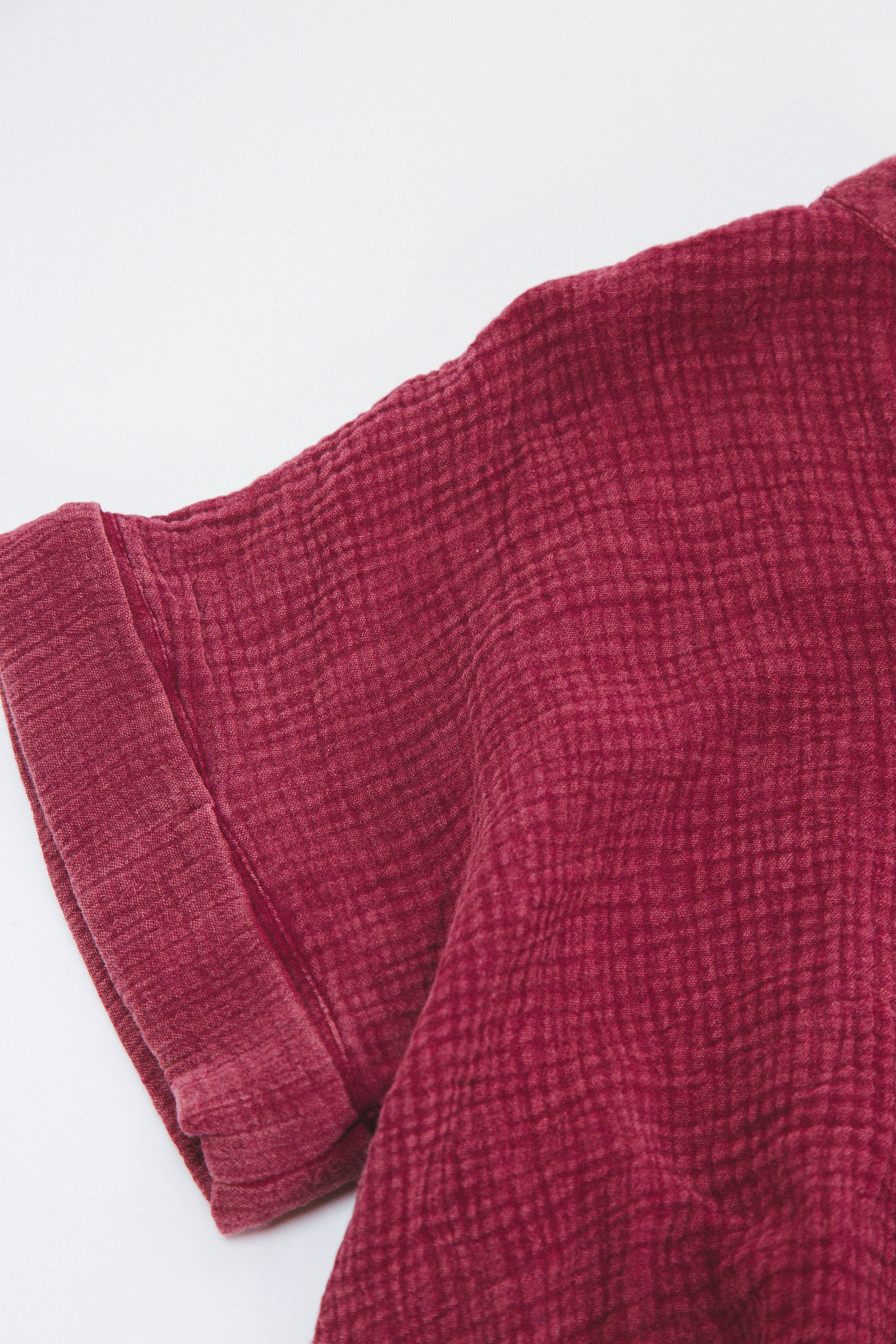 Sonia Gauze Tunic Top, Wine sold by North & Main Clothing Company product image thumbnail 2