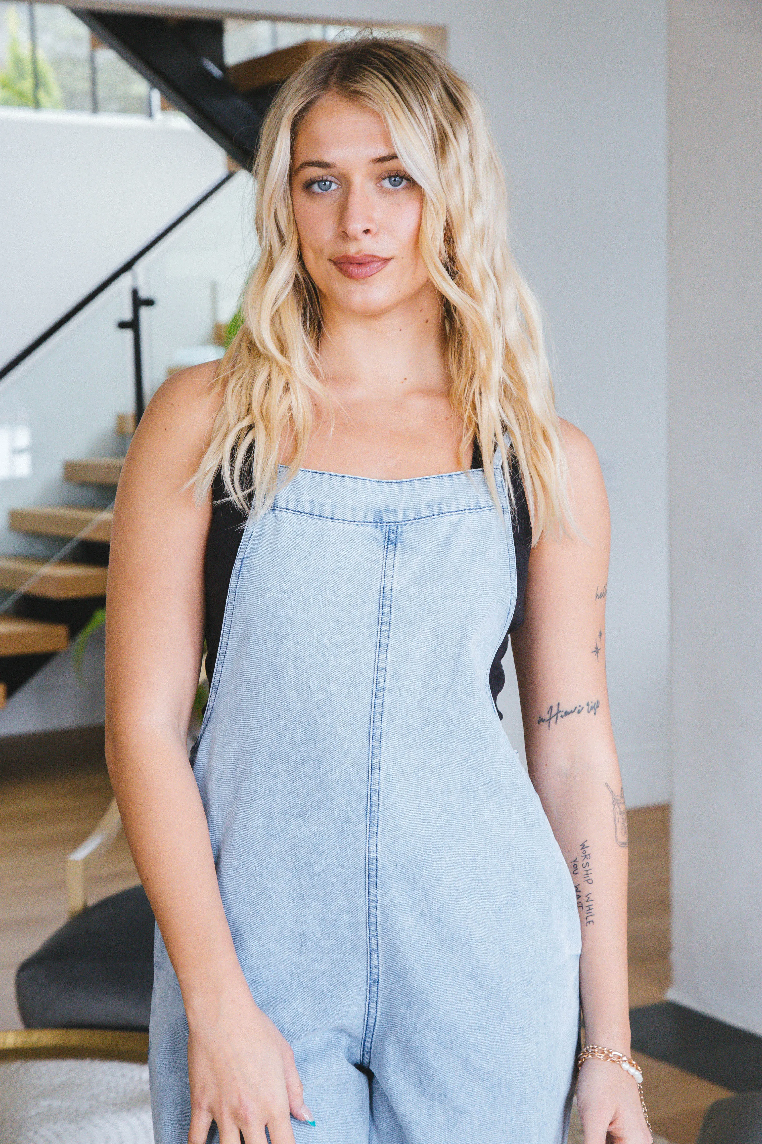 Adalynn Spaghetti Strap Jumpsuit, Denim sold by North & Main Clothing Company product image thumbnail 2