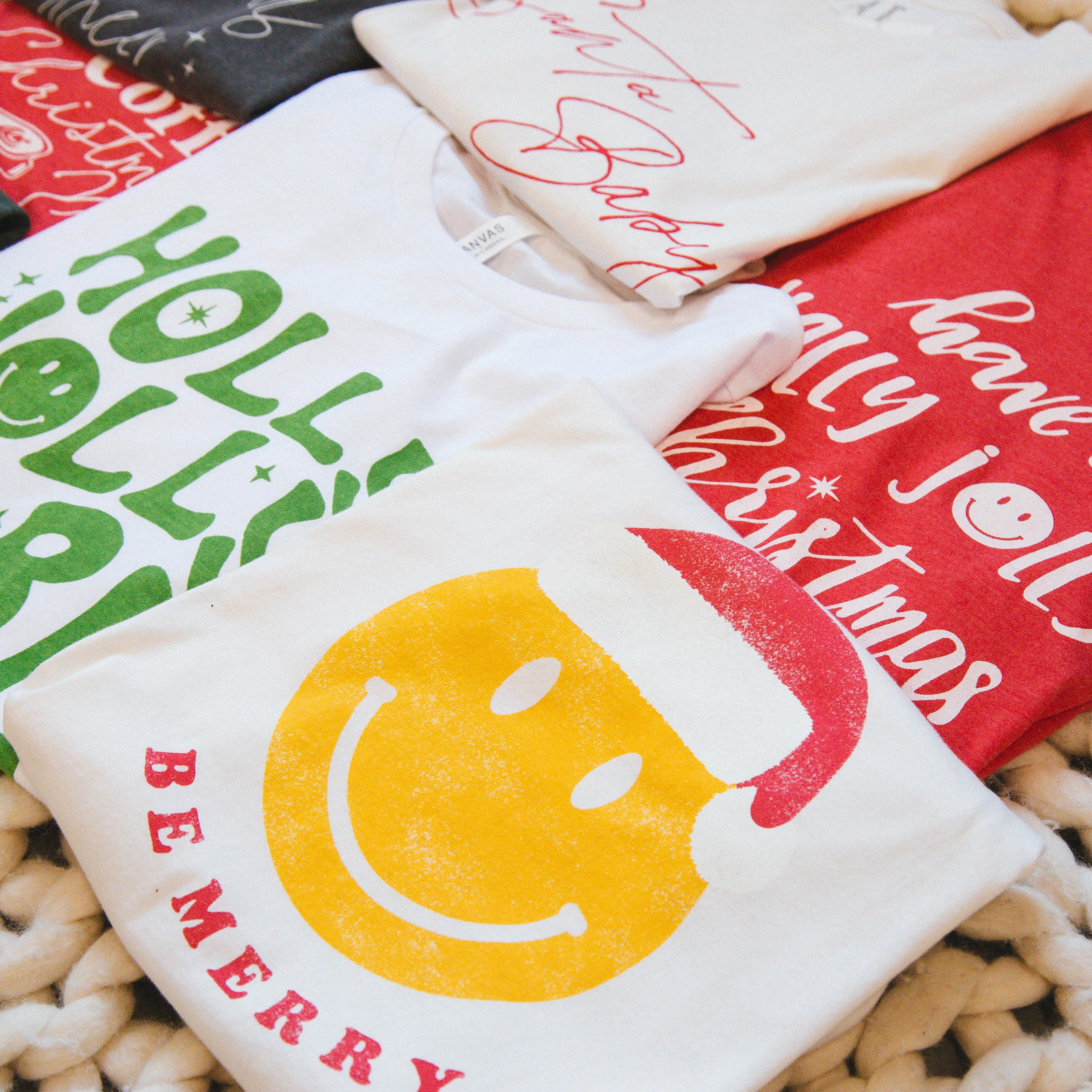 Holly Jolly Babe Graphic Tee, White-Green sold by North & Main Clothing Company product image thumbnail 3