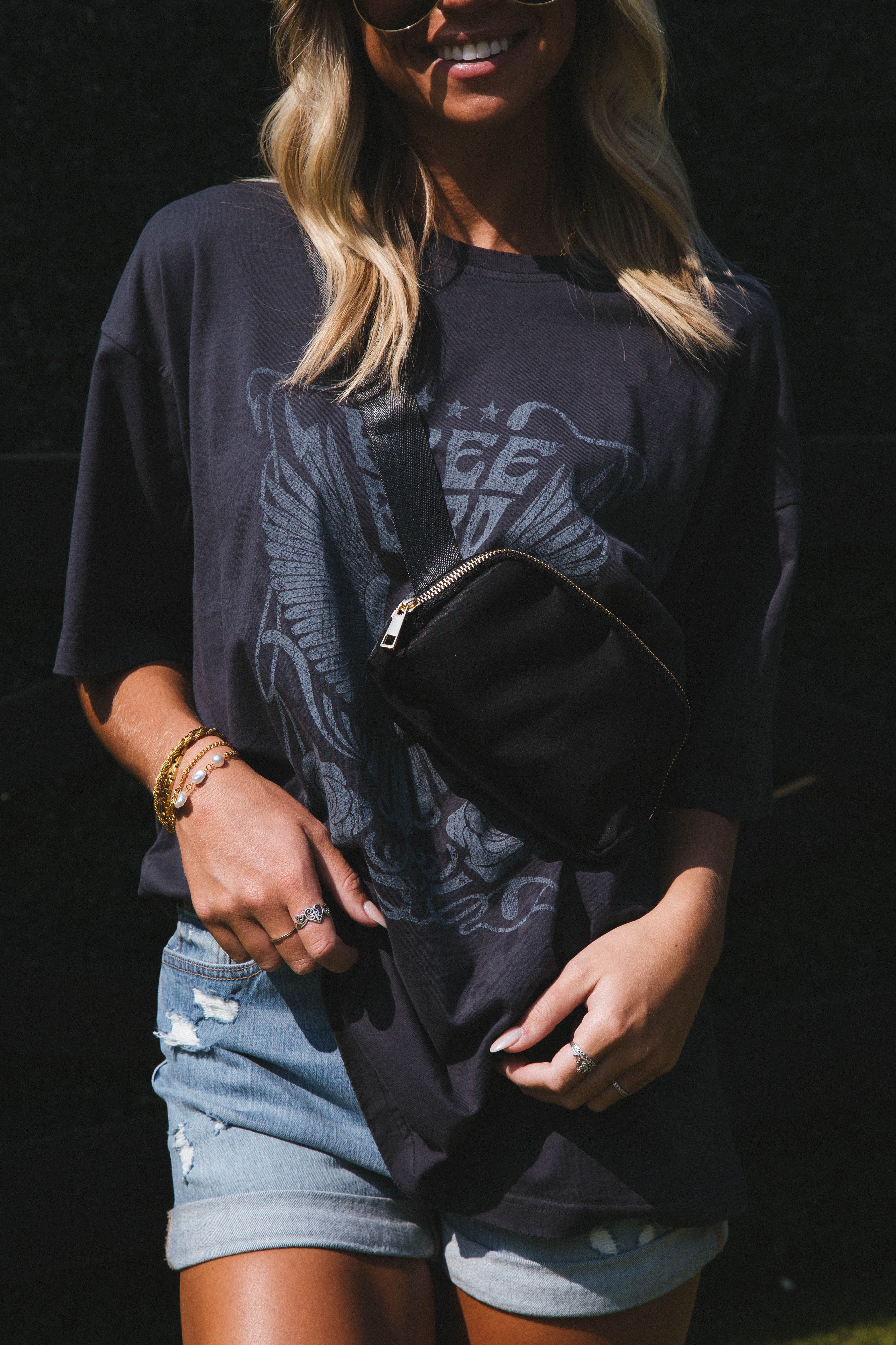 Free Bird Oversized Graphic Tee, Black sold by North & Main Clothing Company product image thumbnail 7
