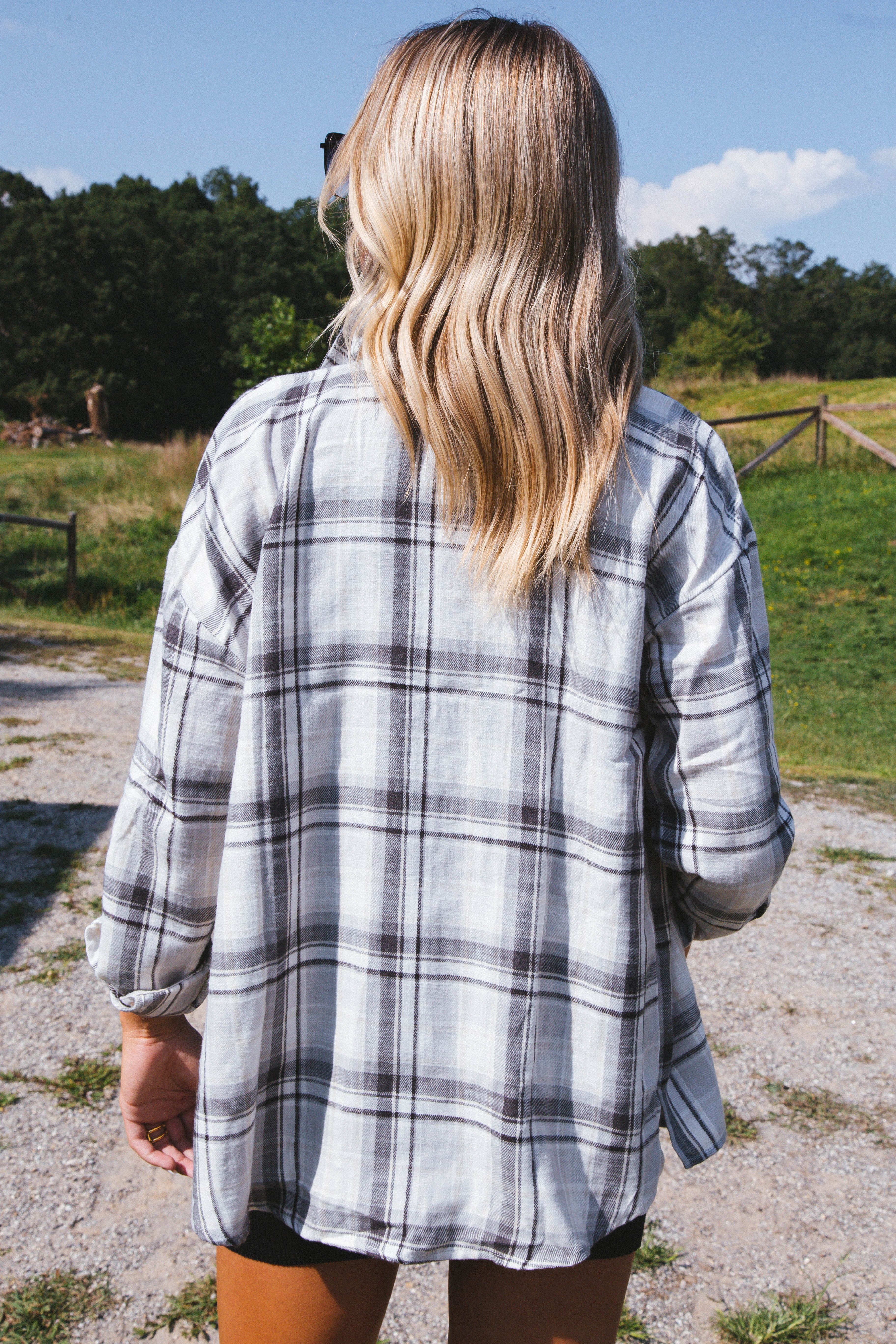 Stay Fresh Plaid Flannel, Grey sold by North & Main Clothing Company product image thumbnail 12