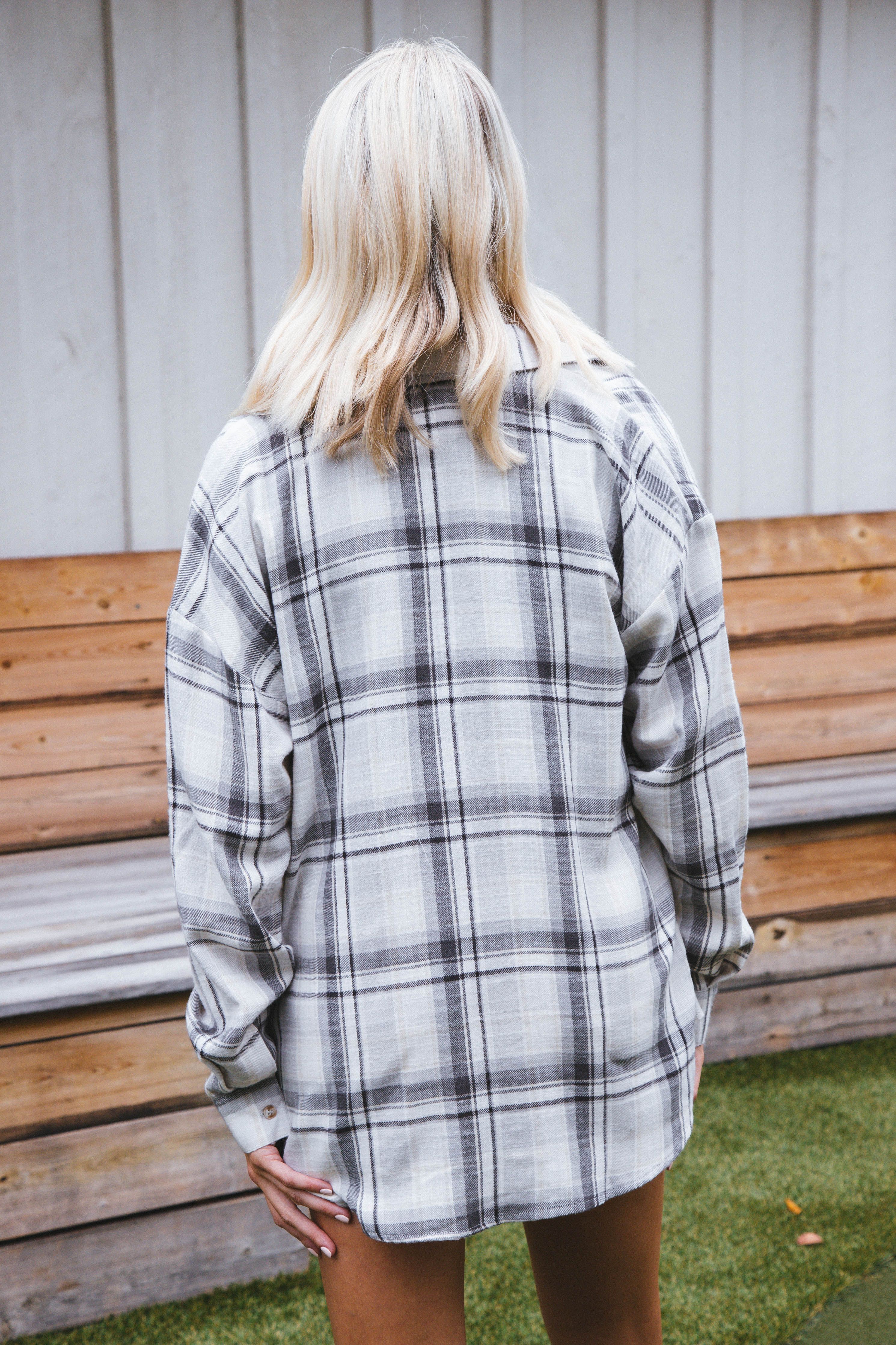 Stay Fresh Plaid Flannel, Grey sold by North & Main Clothing Company product image thumbnail 17