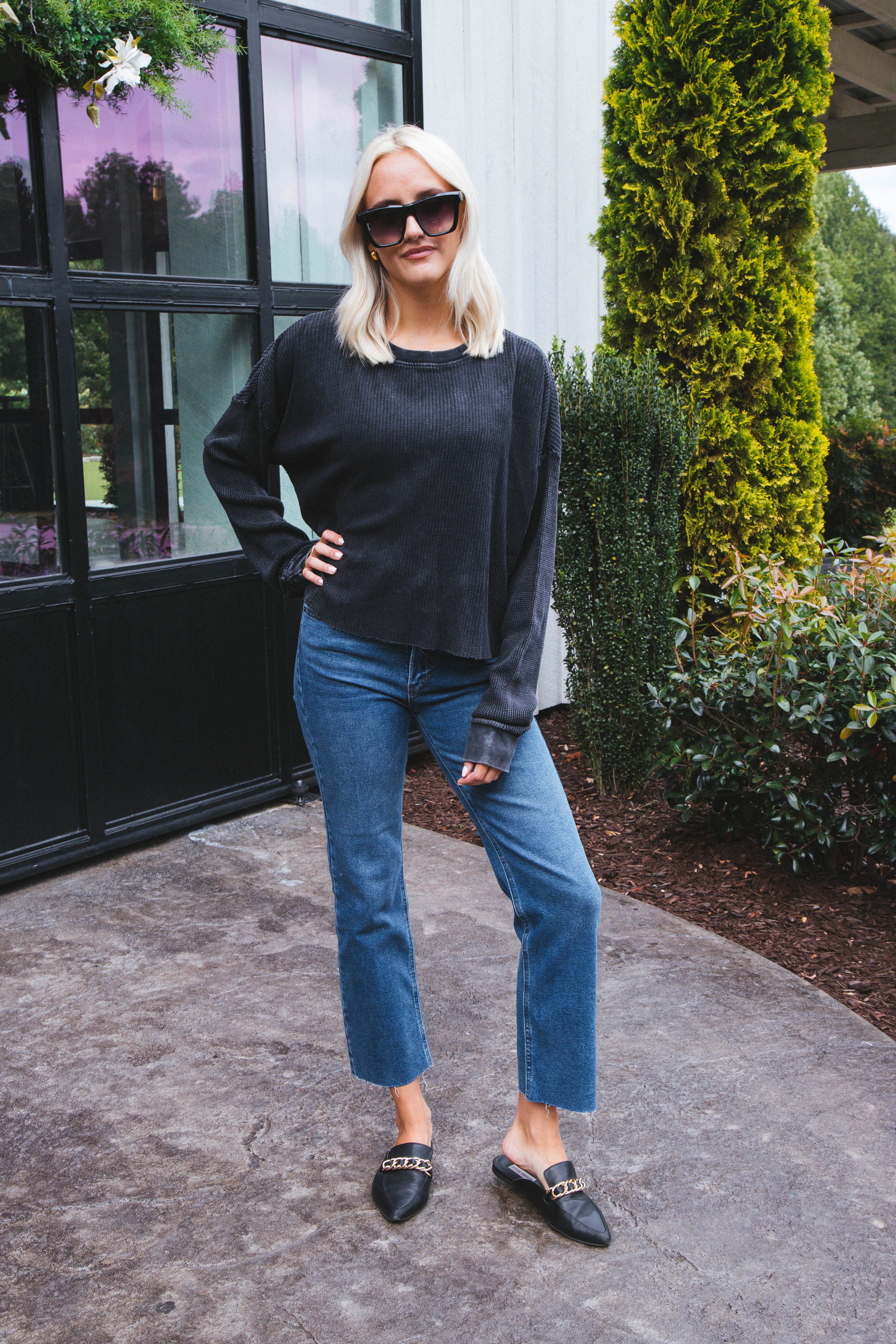 Katmai Drop Shoulder Top, Black sold by North & Main Clothing Company product image thumbnail 5