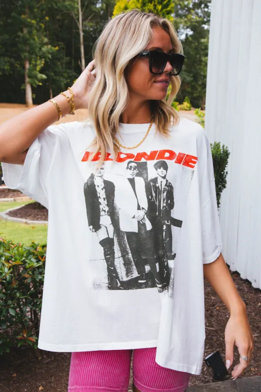 Blondie Self Titled Graphic Tee, Vintage White  | DayDreamer sold by North & Main Clothing Company