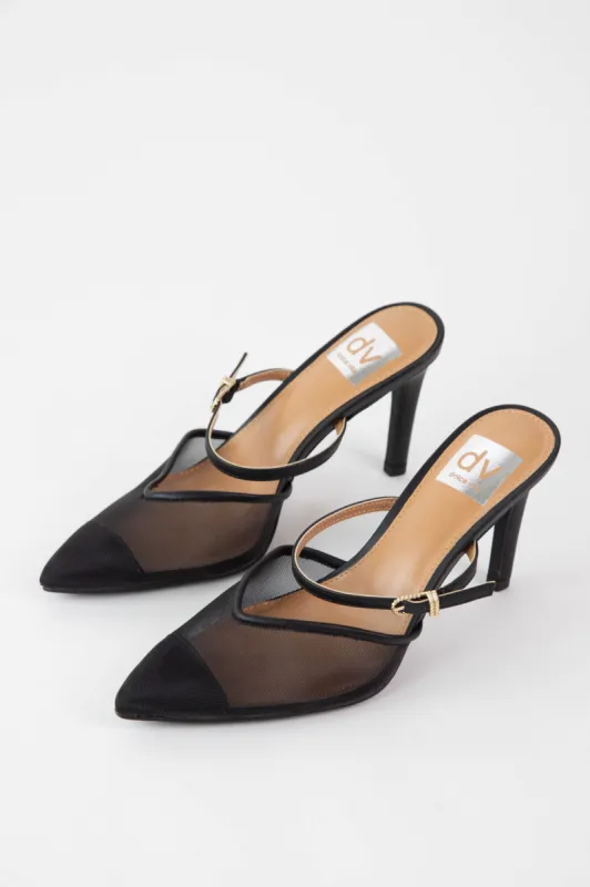 Elegant Mesh Pointed Toe Heel, Black Mesh | DV by Dolce Vita sold by North & Main Clothing Company