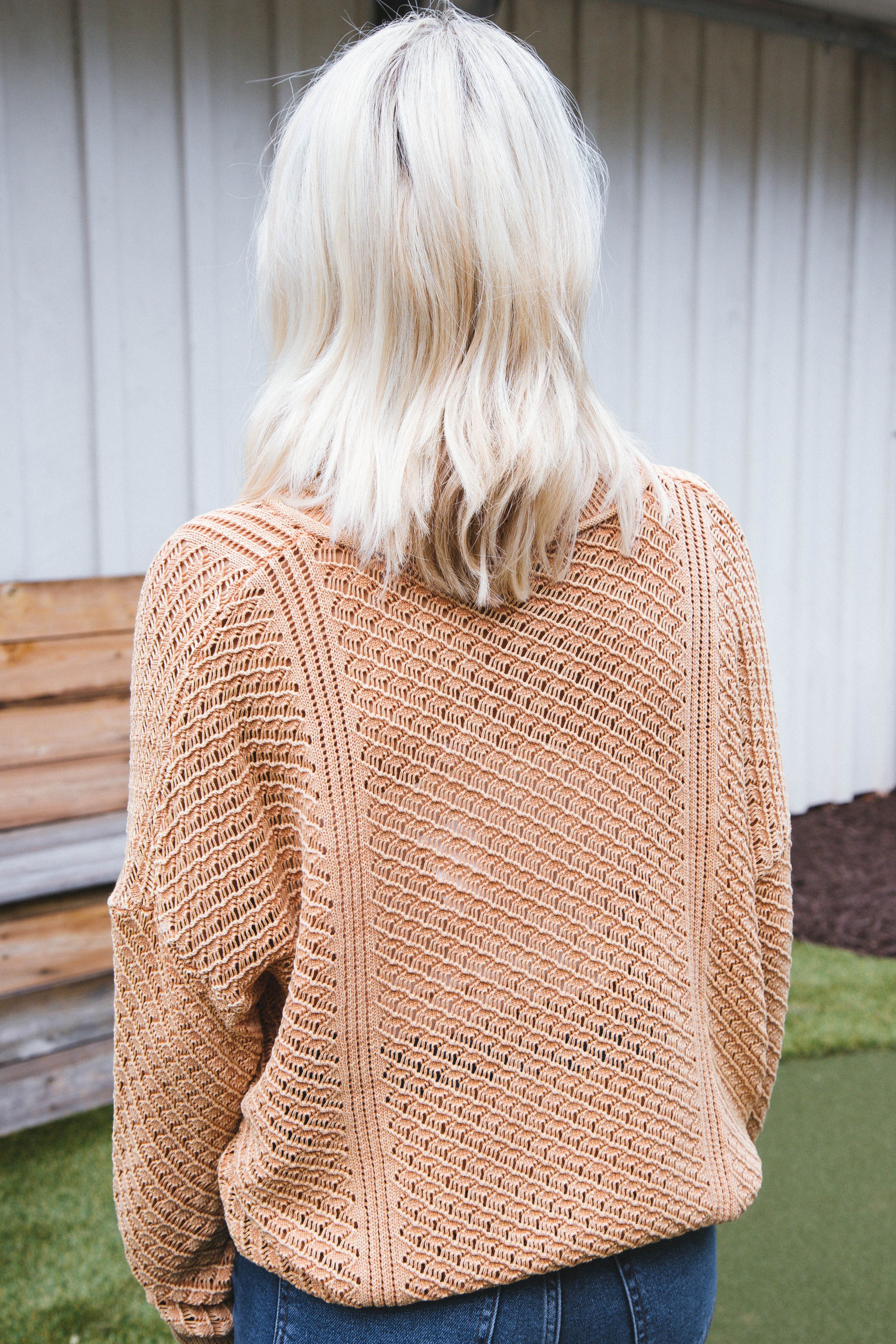 Chris Crochet Sweater, Taupe sold by North & Main Clothing Company product image thumbnail 6
