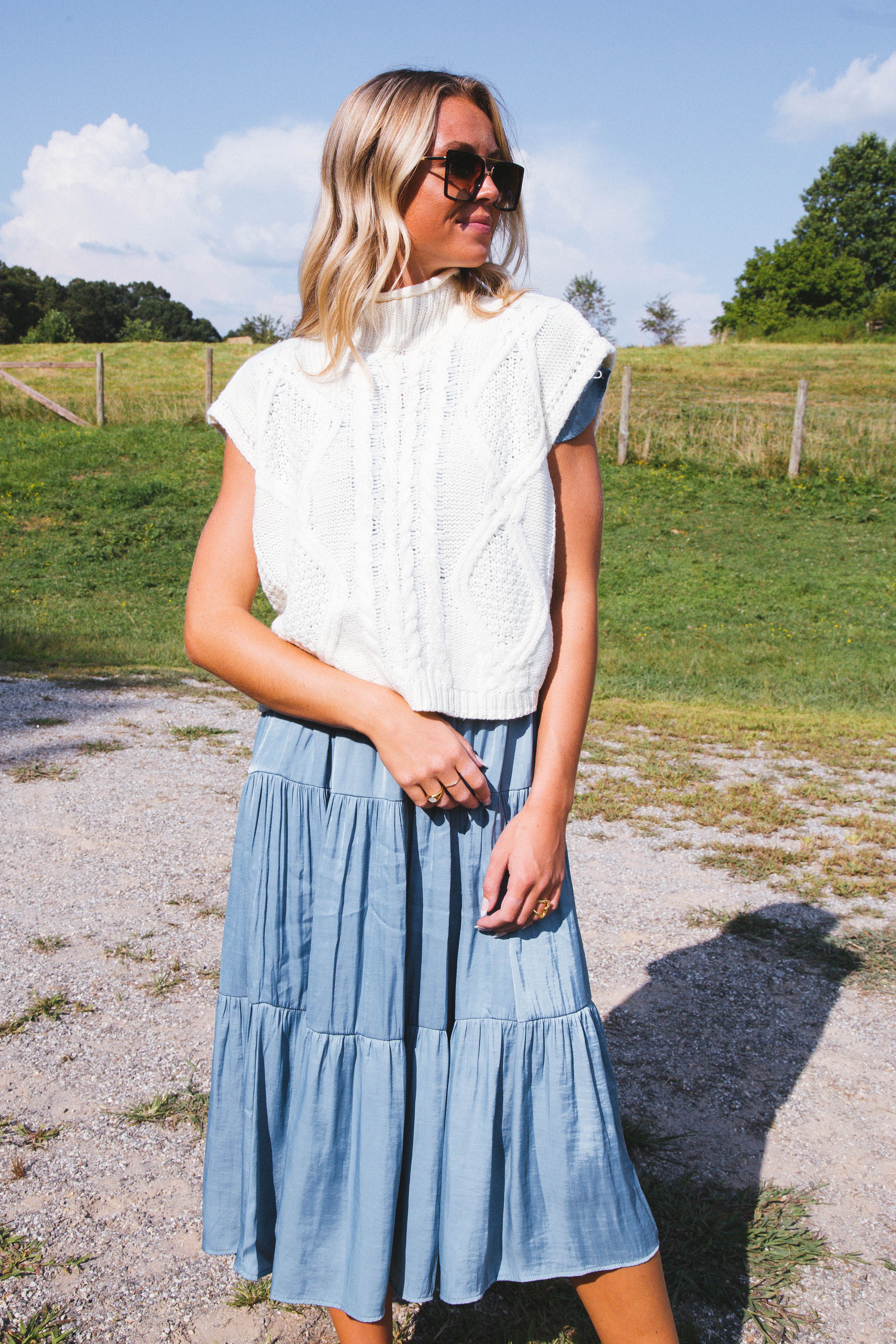 Unmatched Cable Knit Sleeveless Sweater, Cream sold by North & Main Clothing Company product image thumbnail 34