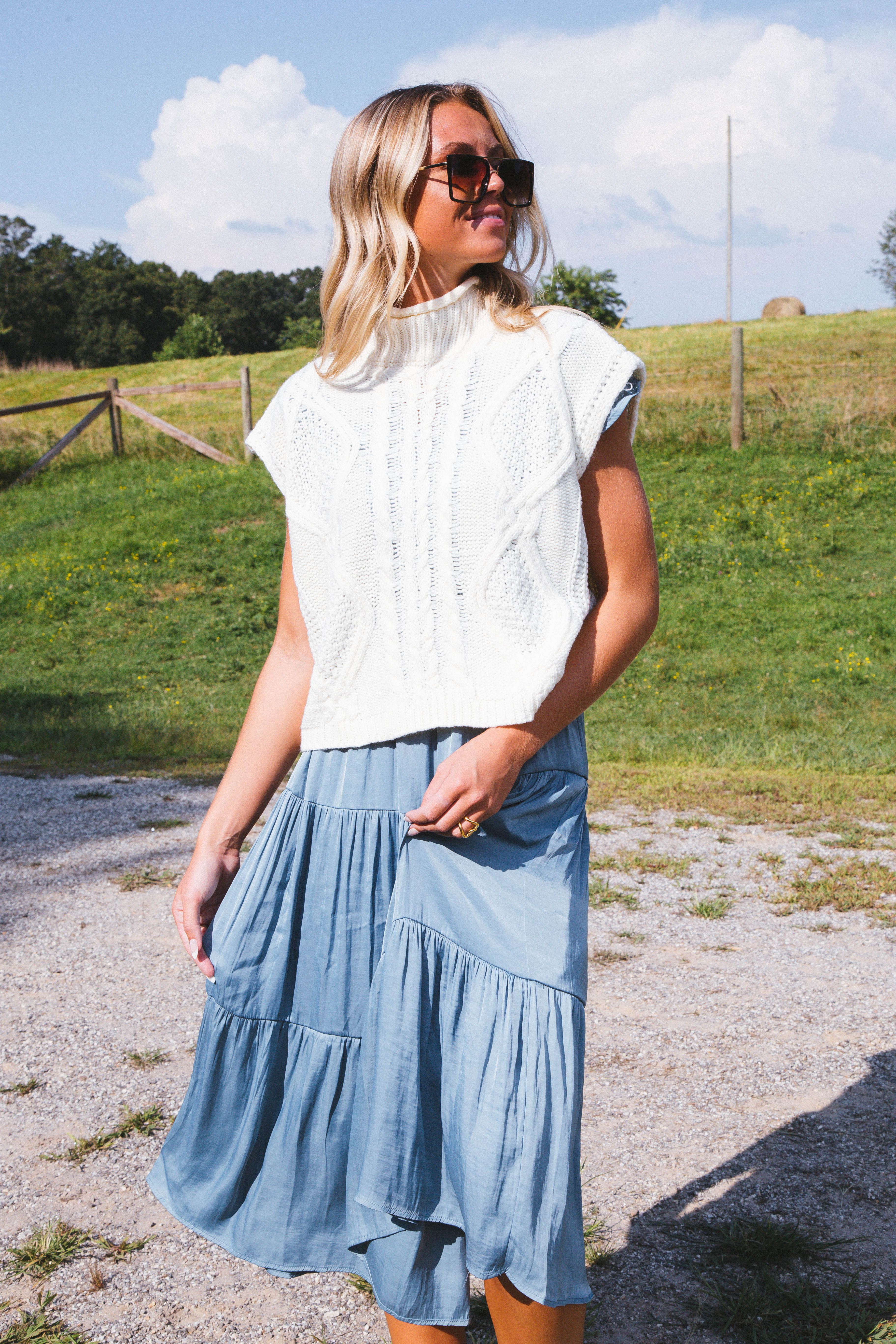 Unmatched Cable Knit Sleeveless Sweater, Cream sold by North & Main Clothing Company product image thumbnail 28