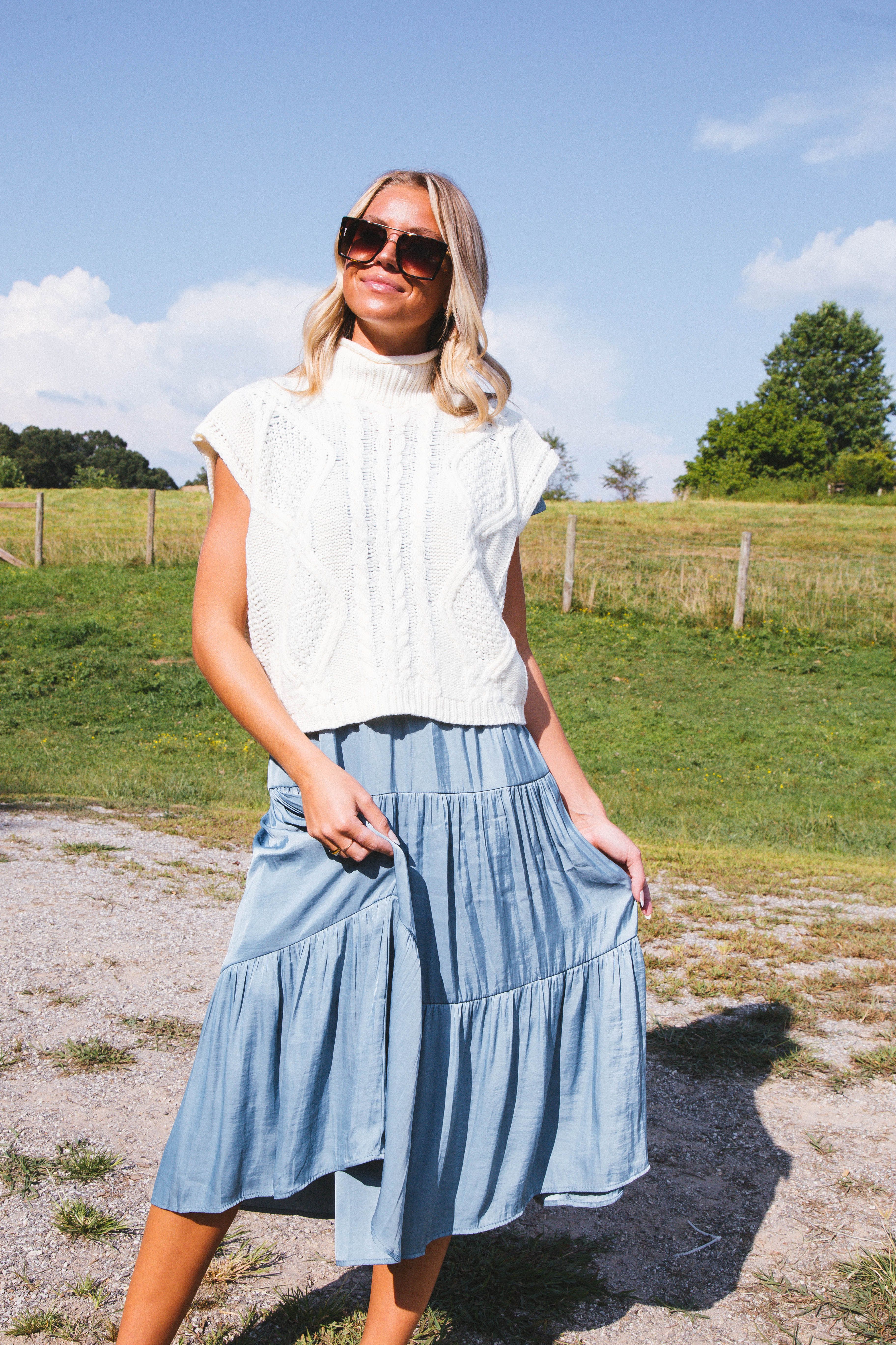 Unmatched Cable Knit Sleeveless Sweater, Cream sold by North & Main Clothing Company product image thumbnail 32