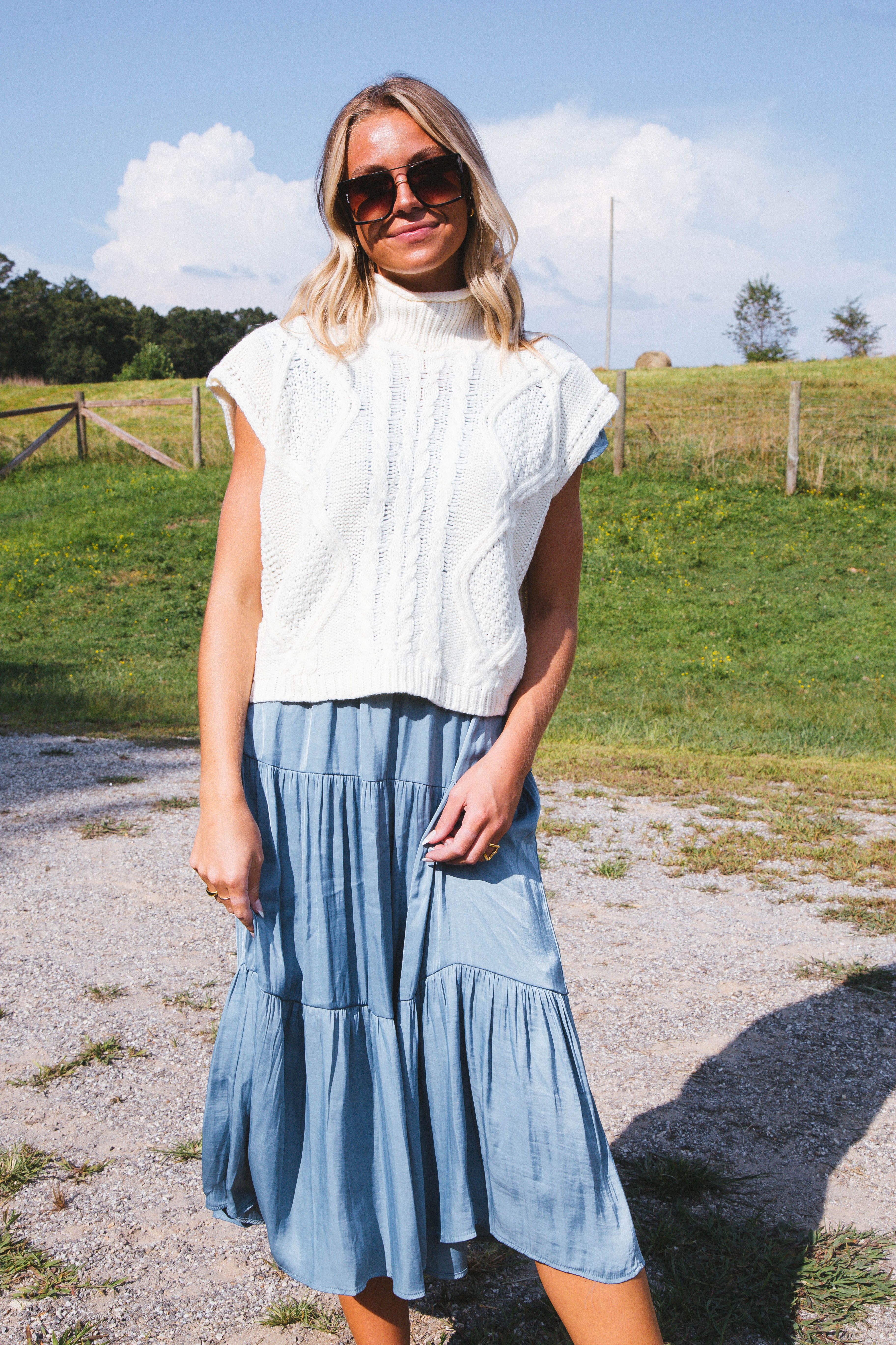 Unmatched Cable Knit Sleeveless Sweater, Cream sold by North & Main Clothing Company product image thumbnail 29