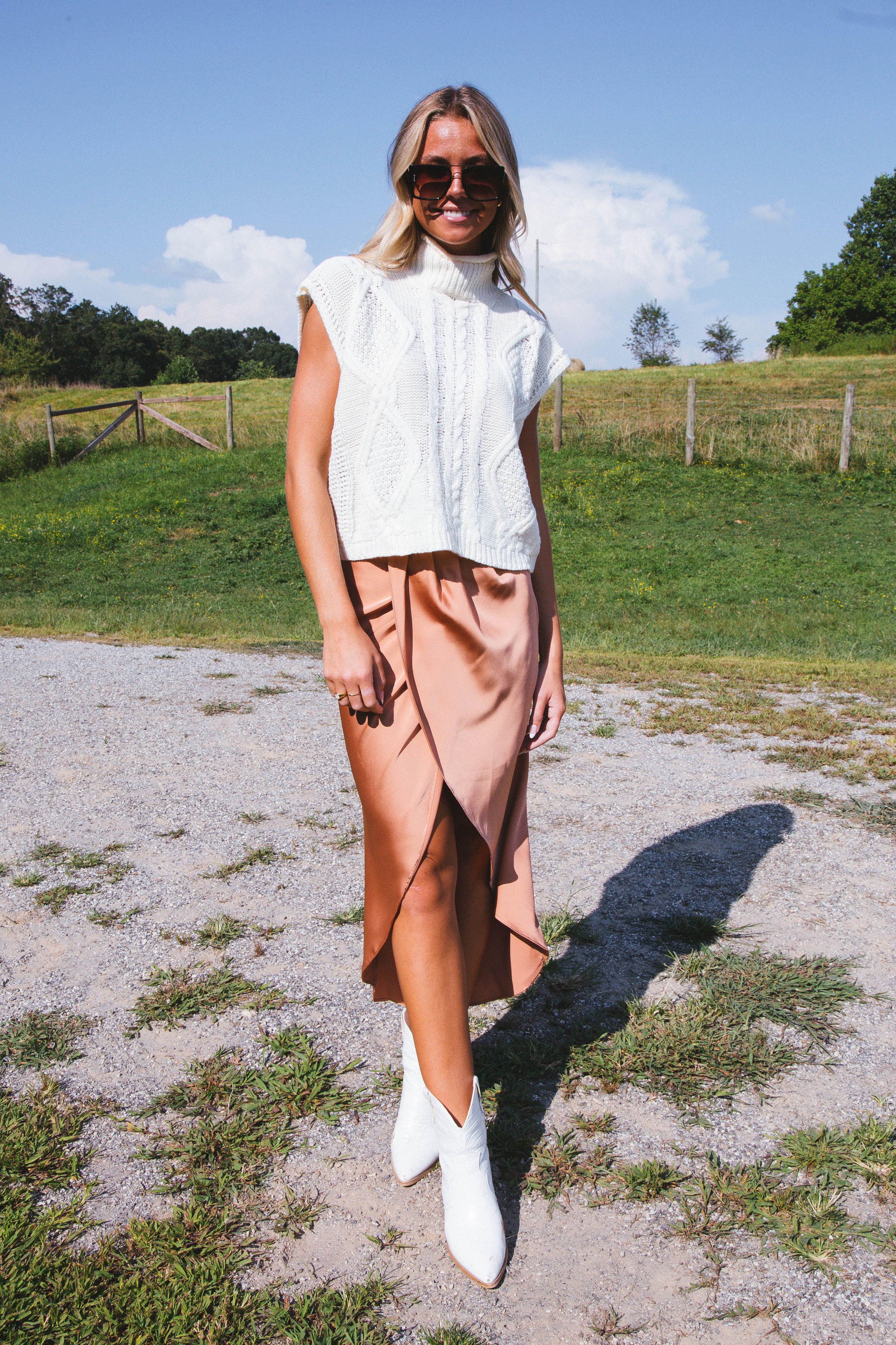 Unmatched Cable Knit Sleeveless Sweater, Cream sold by North & Main Clothing Company product image thumbnail 26