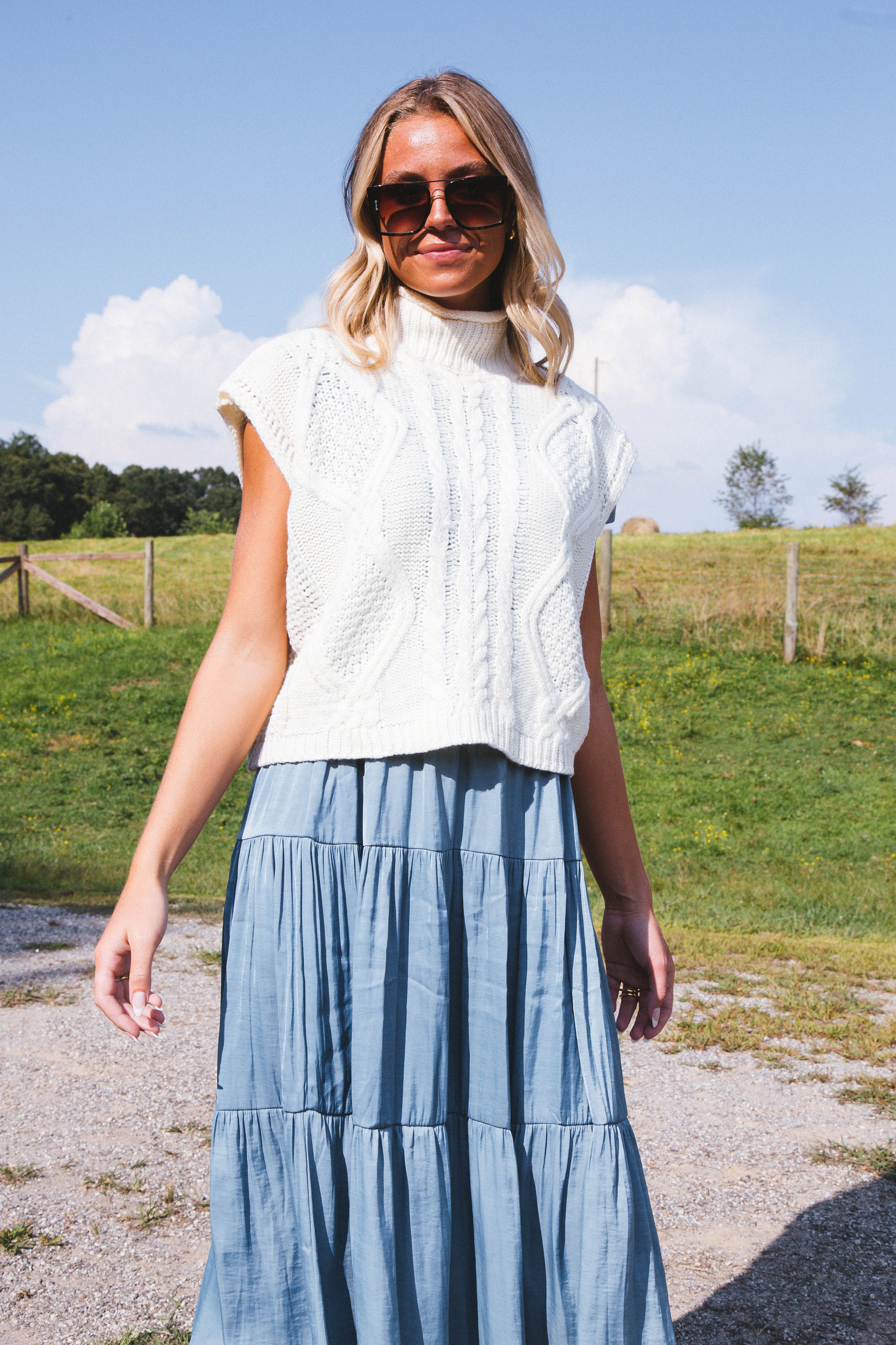 Unmatched Cable Knit Sleeveless Sweater, Cream sold by North & Main Clothing Company product image thumbnail 33