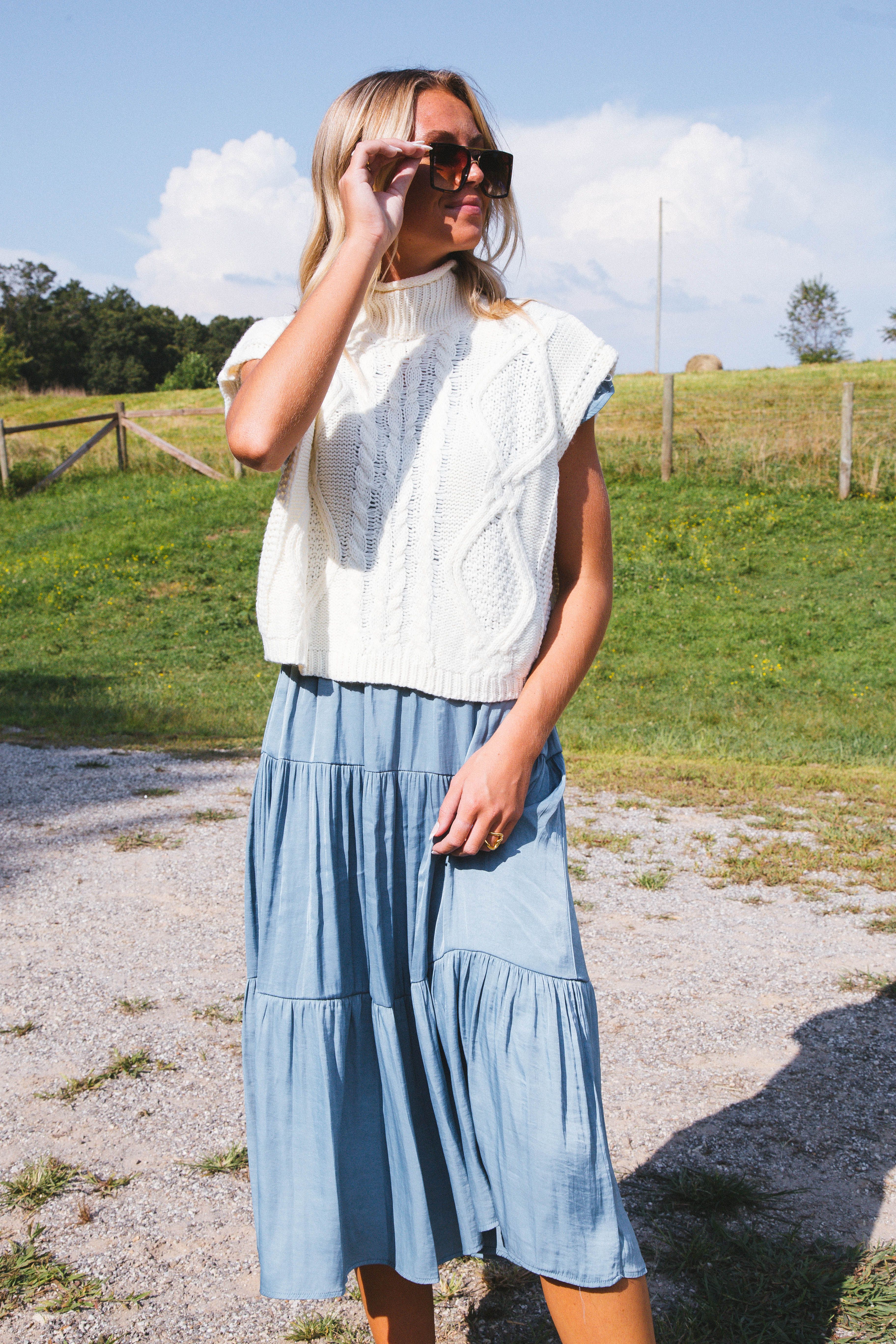 Unmatched Cable Knit Sleeveless Sweater, Cream sold by North & Main Clothing Company product image thumbnail 30