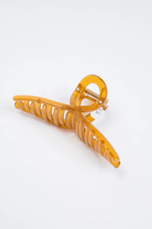 Alli Acetate Hair Claw, Light Brown made by North & Main Clothing Company