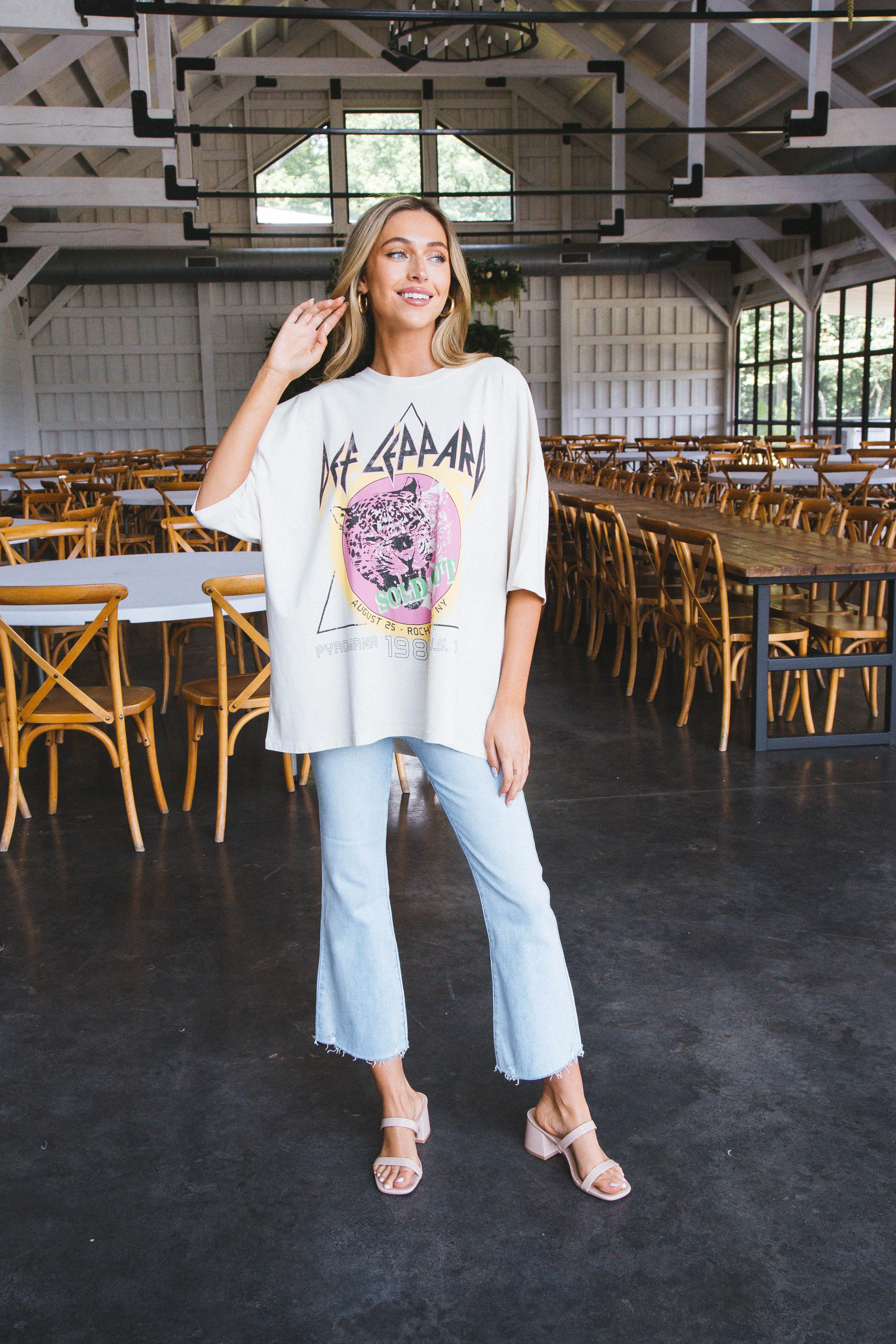 Def Leppard Sold Out 1983 Tee, Dirty White | Daydreamer sold by North & Main Clothing Company product image thumbnail 5