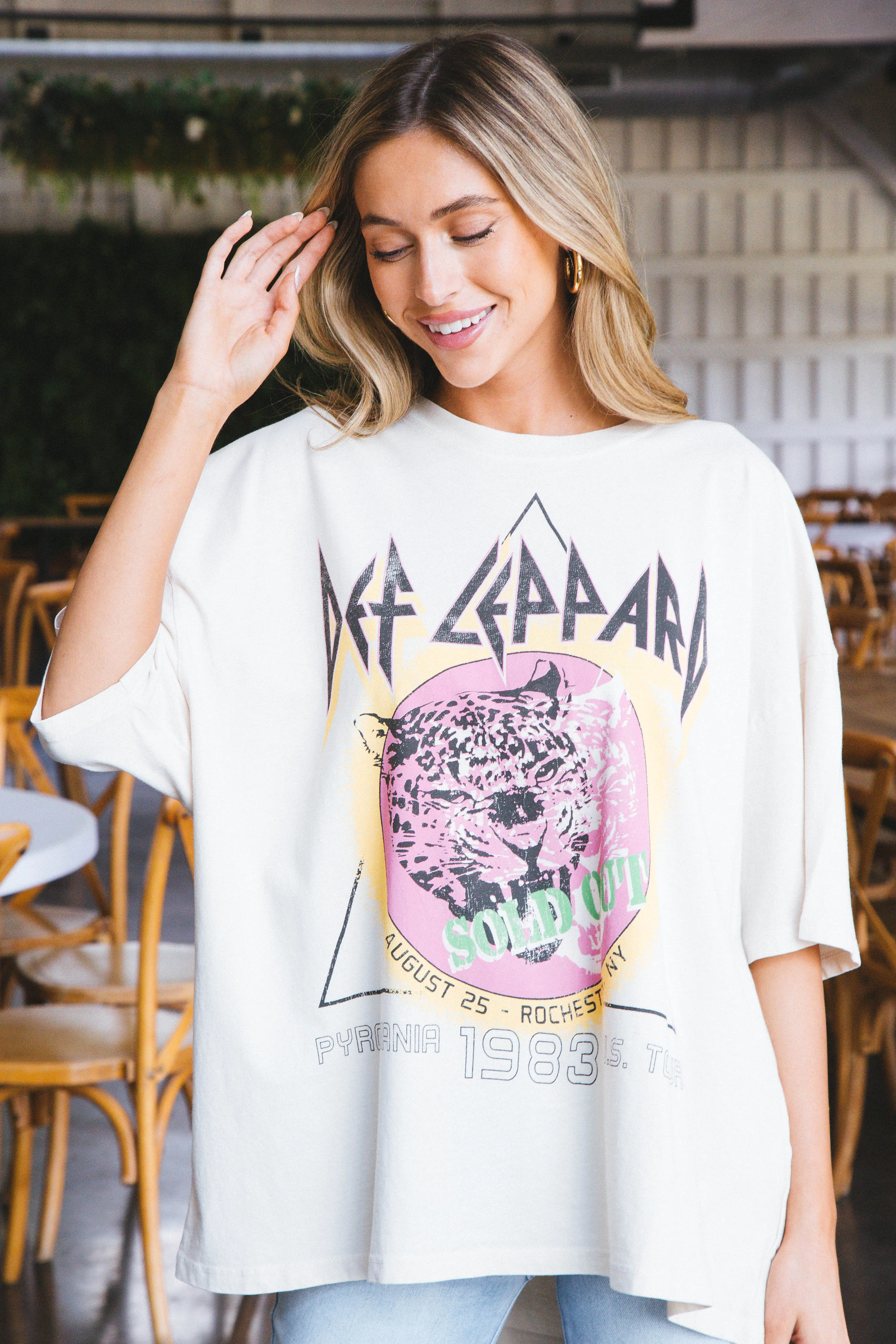 Def Leppard Sold Out 1983 Tee, Dirty White | Daydreamer sold by North & Main Clothing Company
