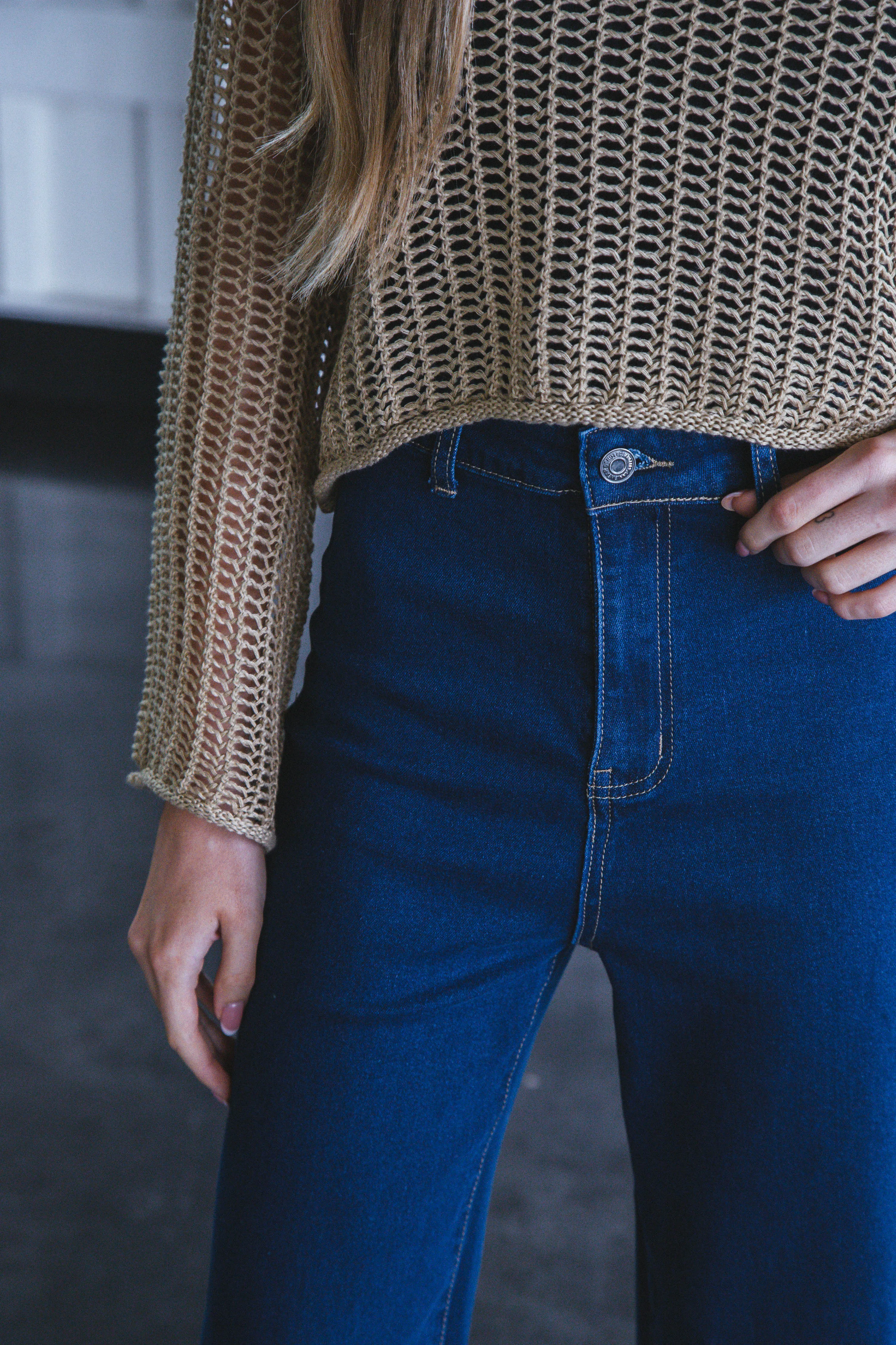 Aria High Rise Wide Leg Pants, Dark Denim sold by North & Main Clothing Company product image thumbnail 2