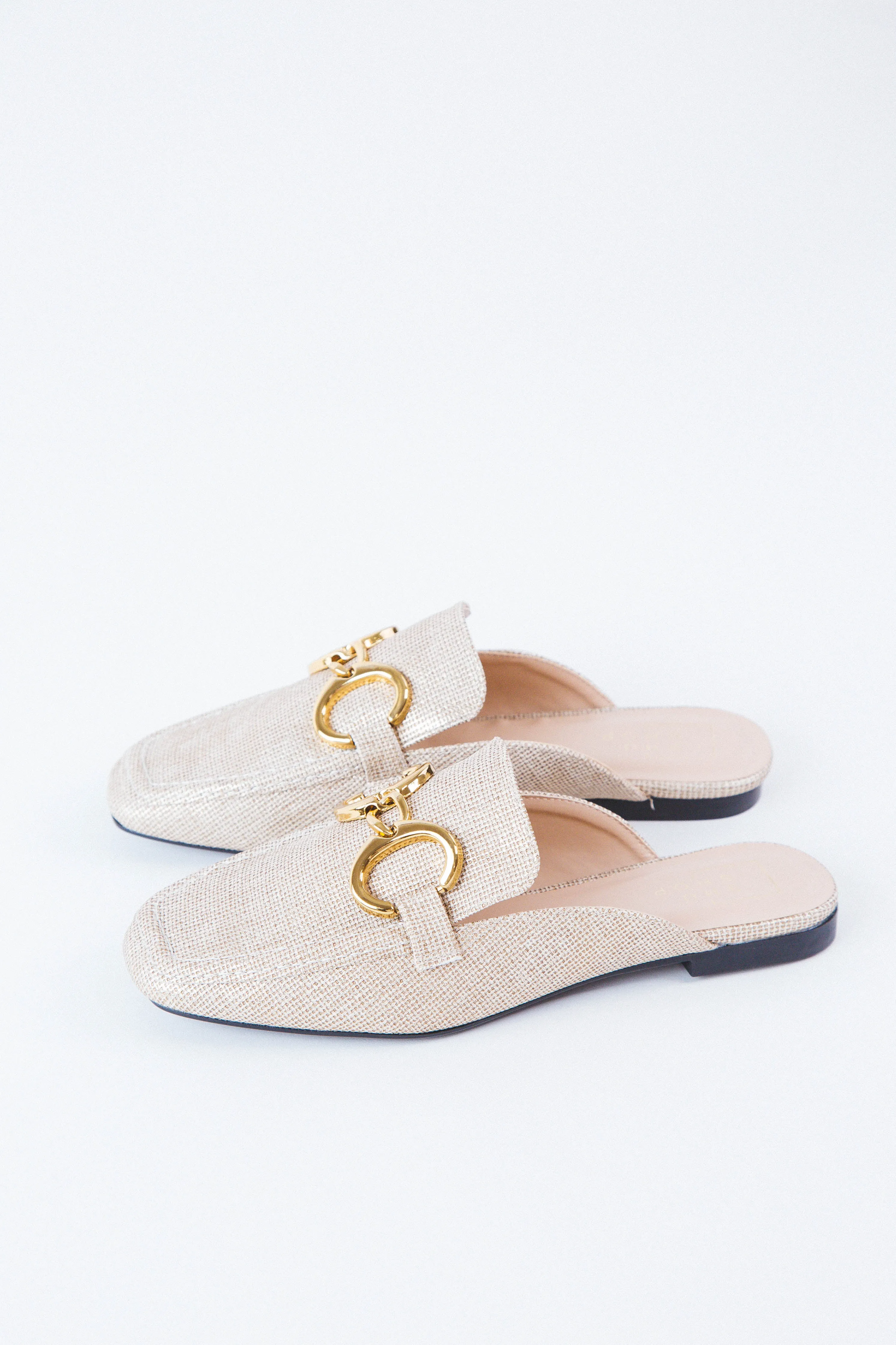 Andromeda Flat Mule, Gold | ShuShop sold by North & Main Clothing Company