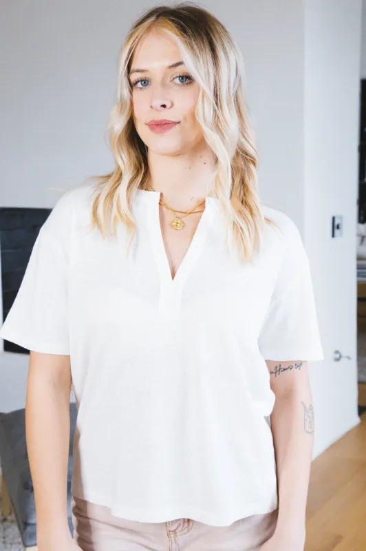 Easy Breezy Peasant Tee, Chalk | Sanctuary sold by North & Main Clothing Company