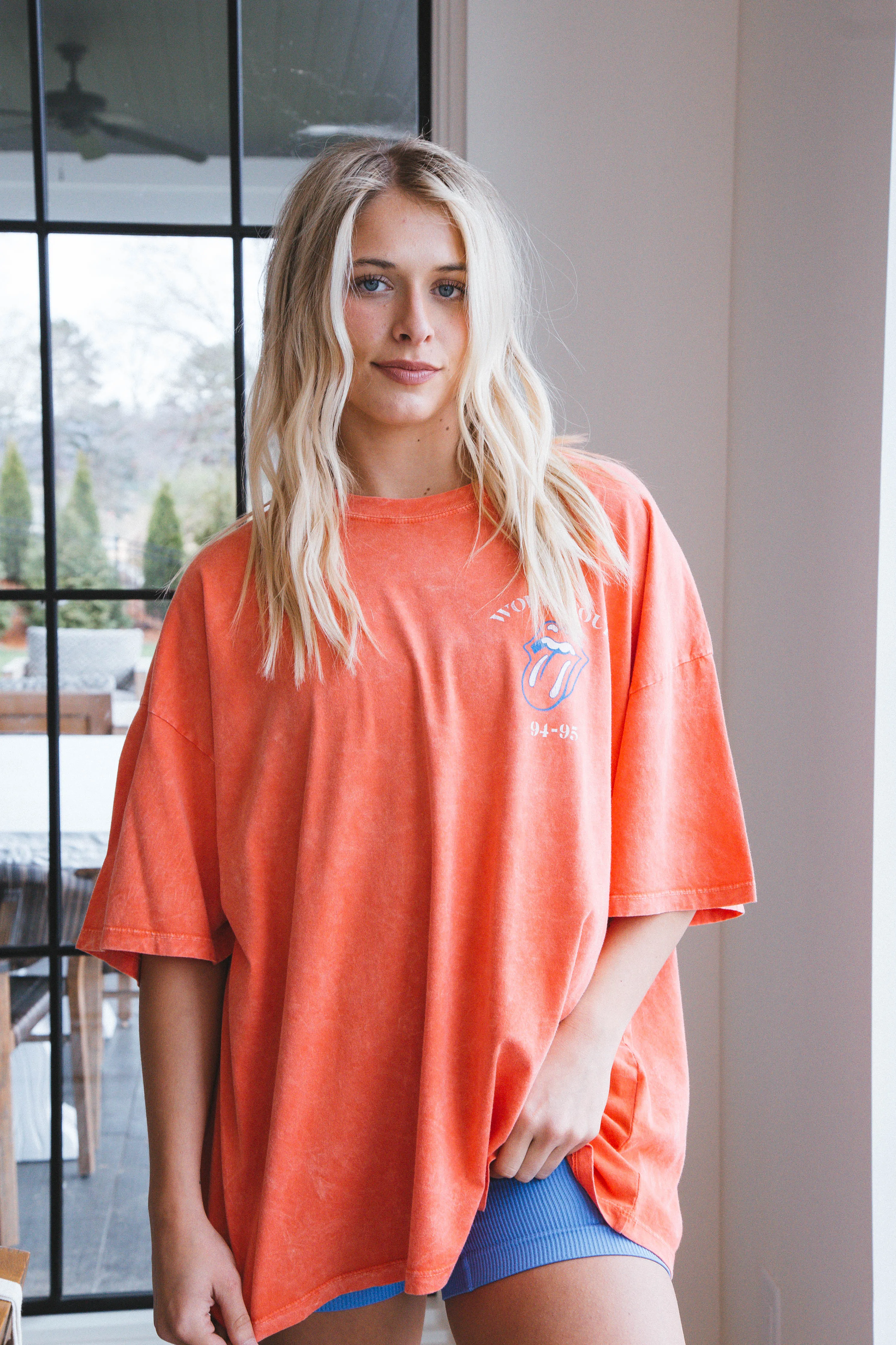 Rolling Stones World Tour 94-95 Tee, Tiger Lily Acid Wash | Daydreamer sold by North & Main Clothing Company product image thumbnail 2