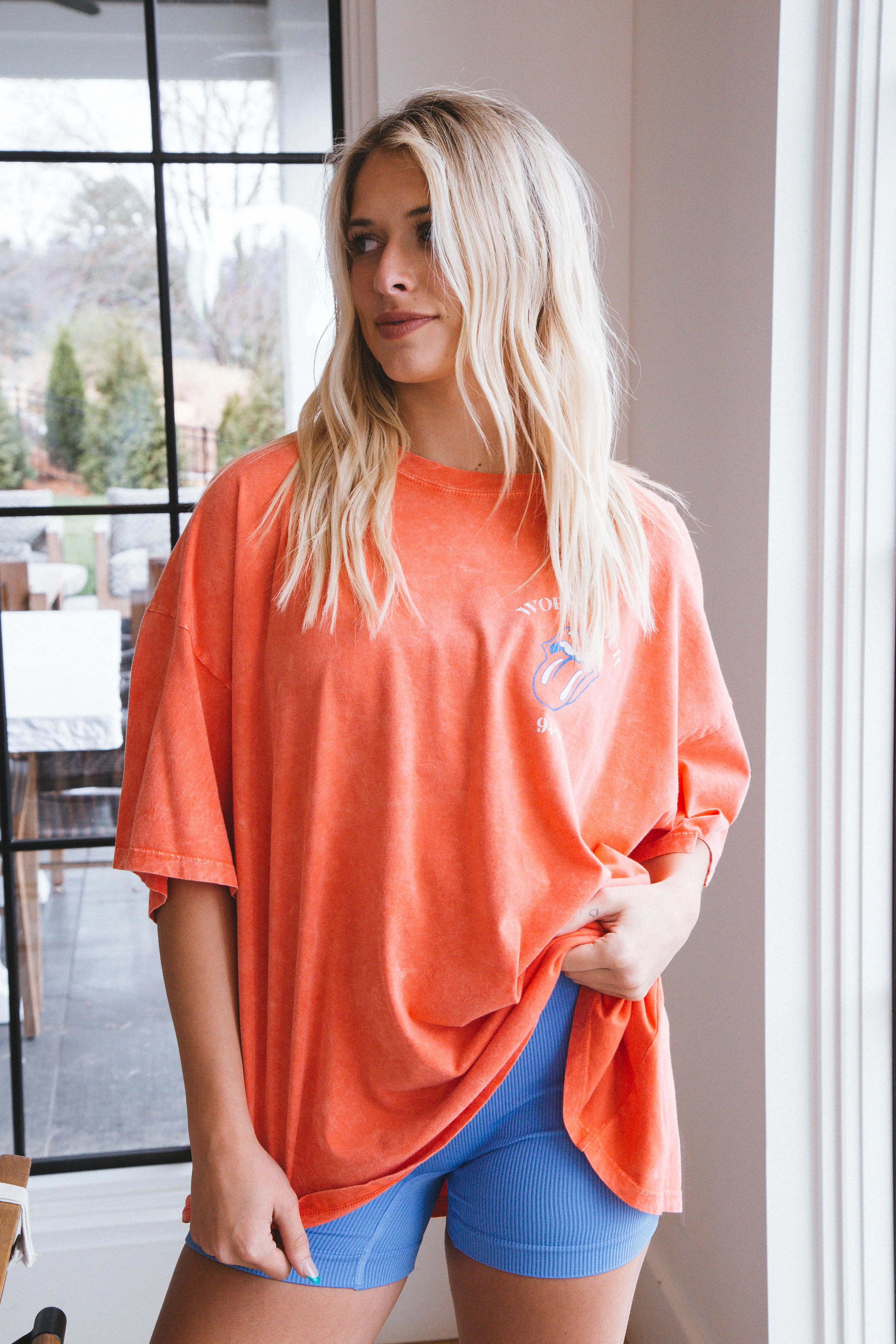 Rolling Stones World Tour 94-95 Tee, Tiger Lily Acid Wash | Daydreamer sold by North & Main Clothing Company