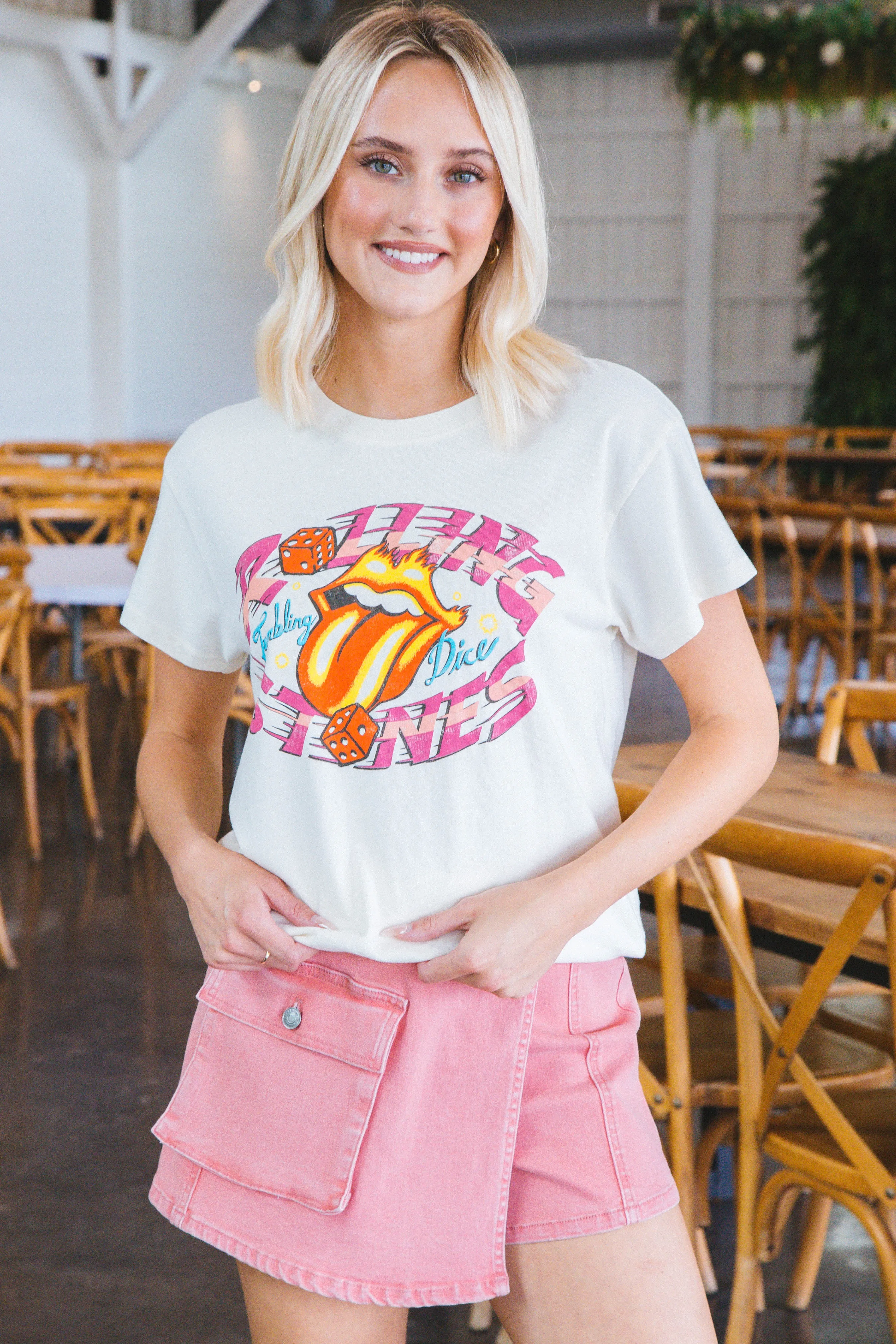 Rolling Stones Tumbling Dice Tour Tee, Stone Vintage | Daydreamer sold by North & Main Clothing Company product image thumbnail 4