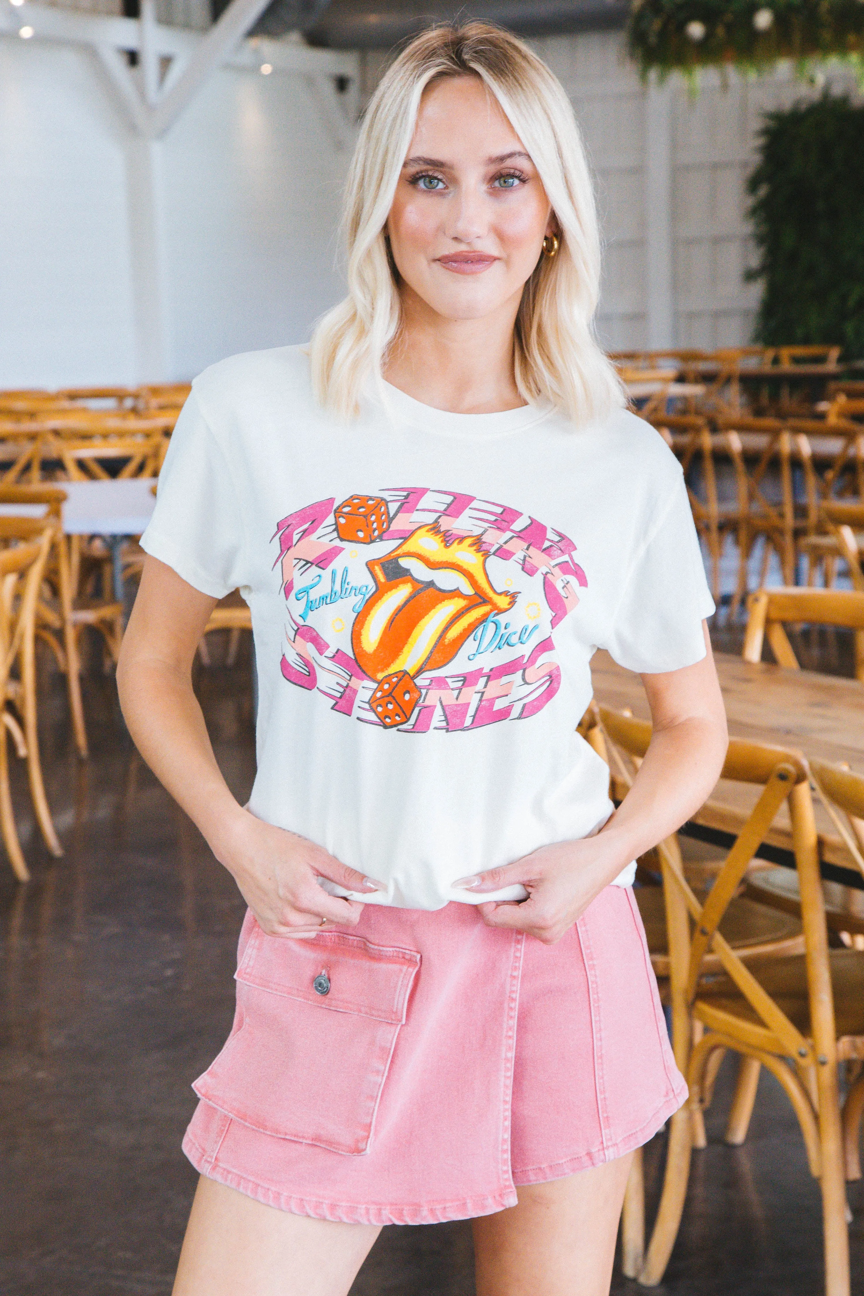 Rolling Stones Tumbling Dice Tour Tee, Stone Vintage | Daydreamer sold by North & Main Clothing Company