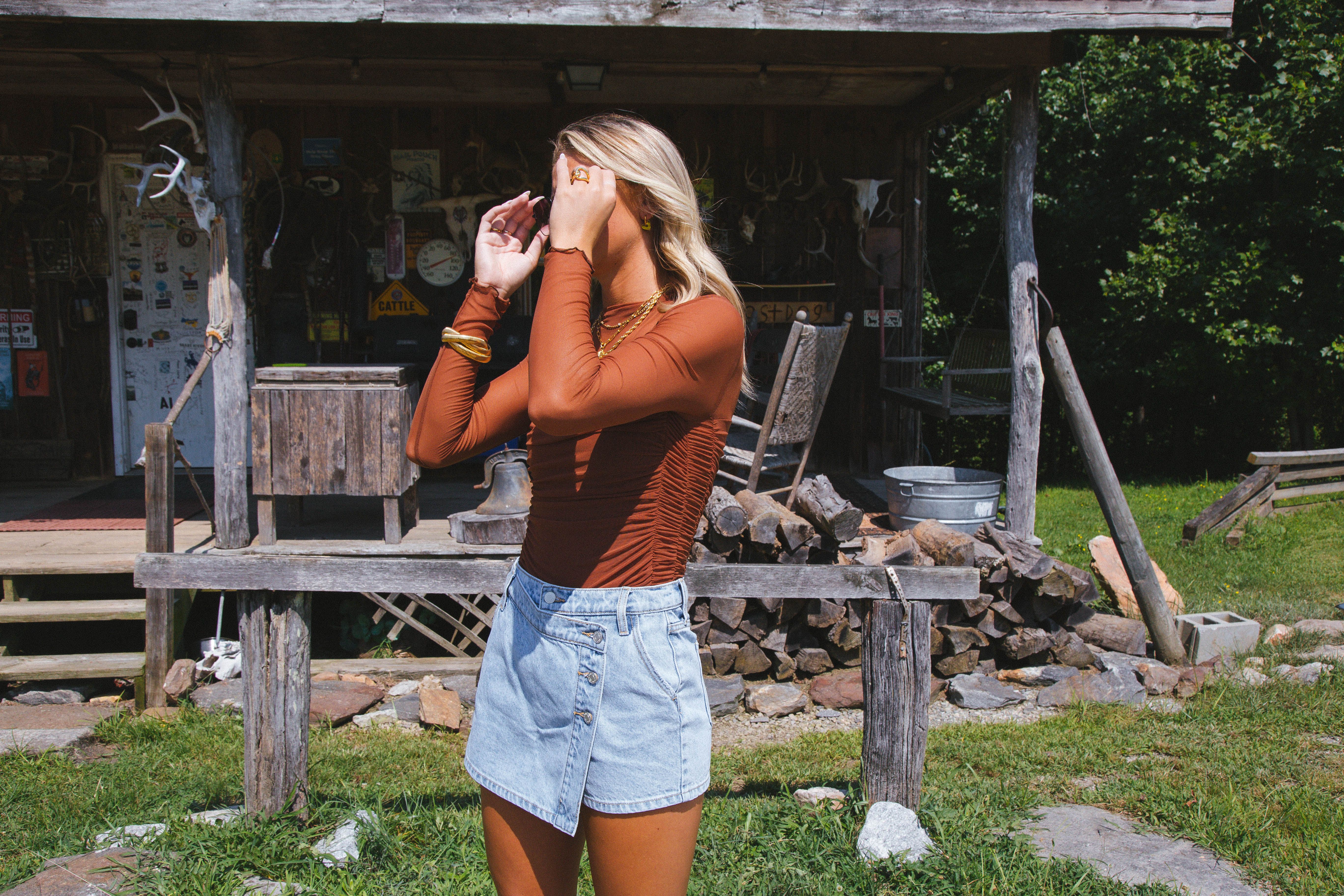 VIP Mesh Bodysuit, Brown sold by North & Main Clothing Company product image thumbnail 19