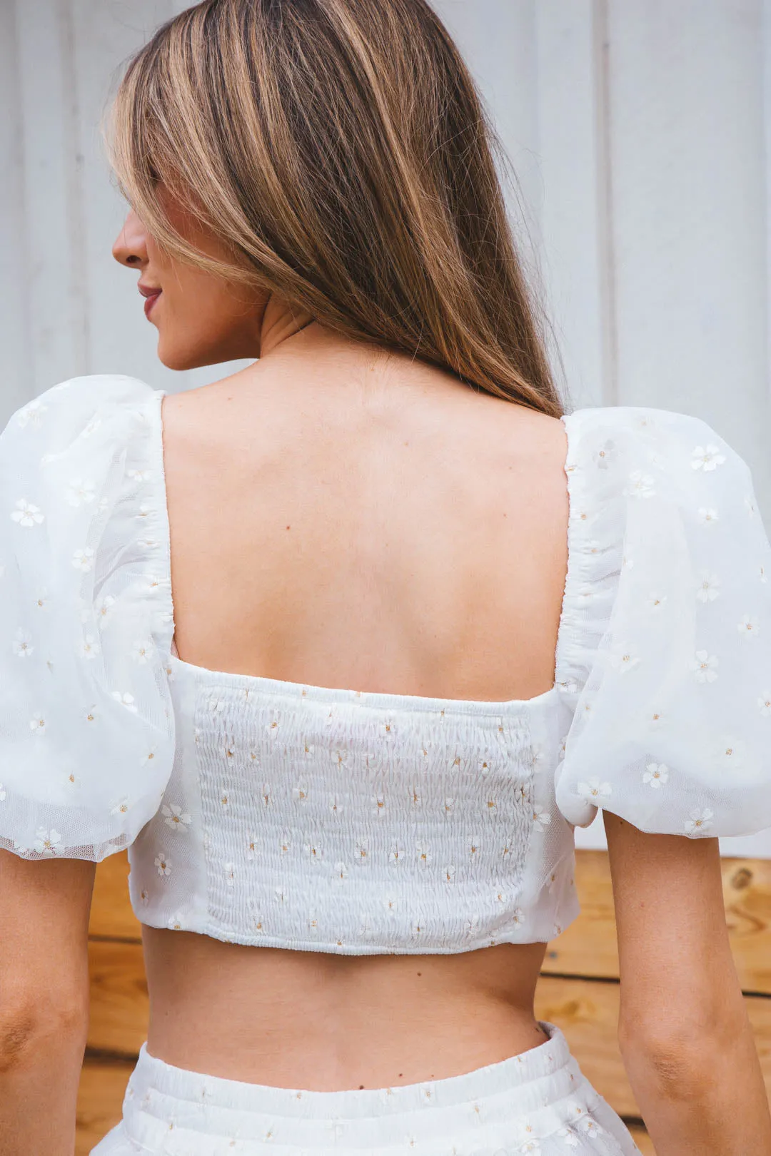 Sylvia Floral Mesh Set, English Daisy | Buddy Love sold by North & Main Clothing Company product image thumbnail 5