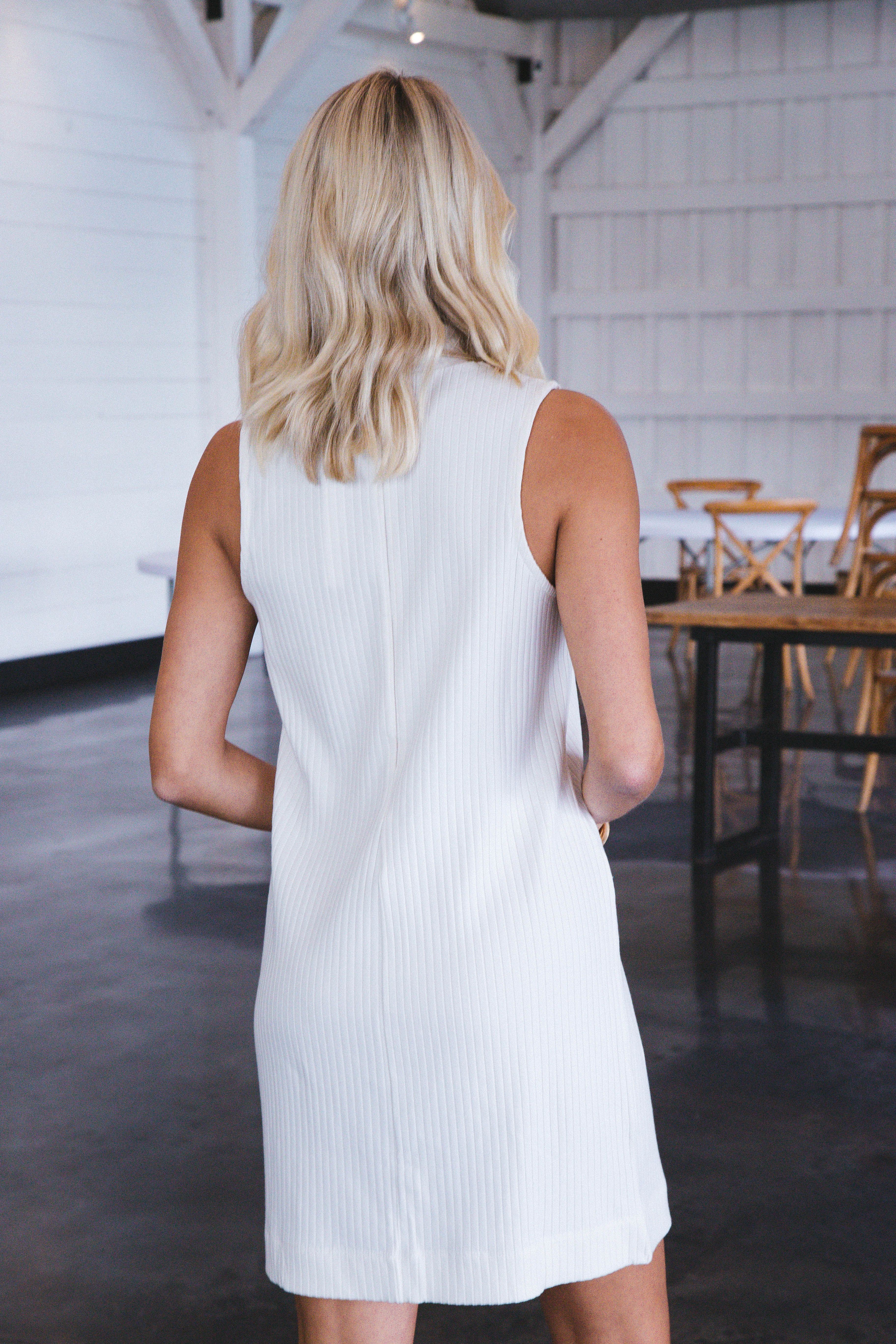 Mock Neck Shift Dress, Milk | Sanctuary sold by North & Main Clothing Company product image thumbnail 4