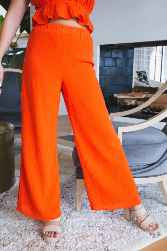 So Cal Wide Leg Pants, Red | Sadie & Sage sold by North & Main Clothing Company