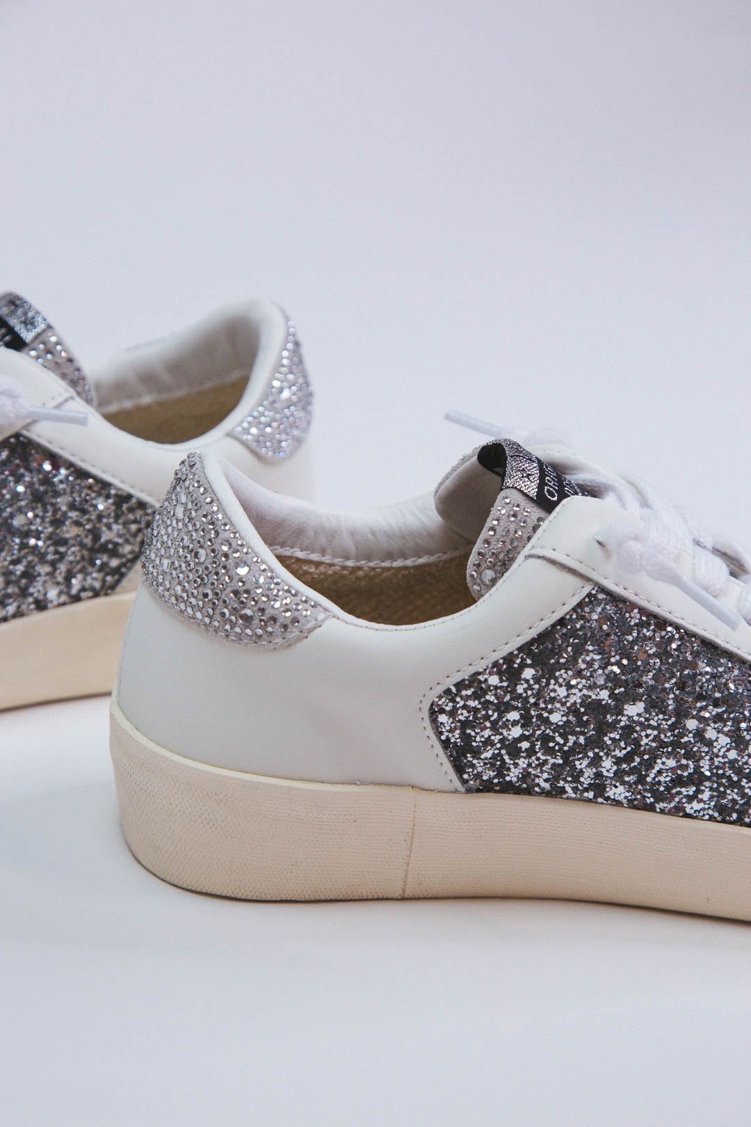 Georgette Rhinestone Sneaker, Silver Glitter | Vintage Havana sold by North & Main Clothing Company product image thumbnail 2