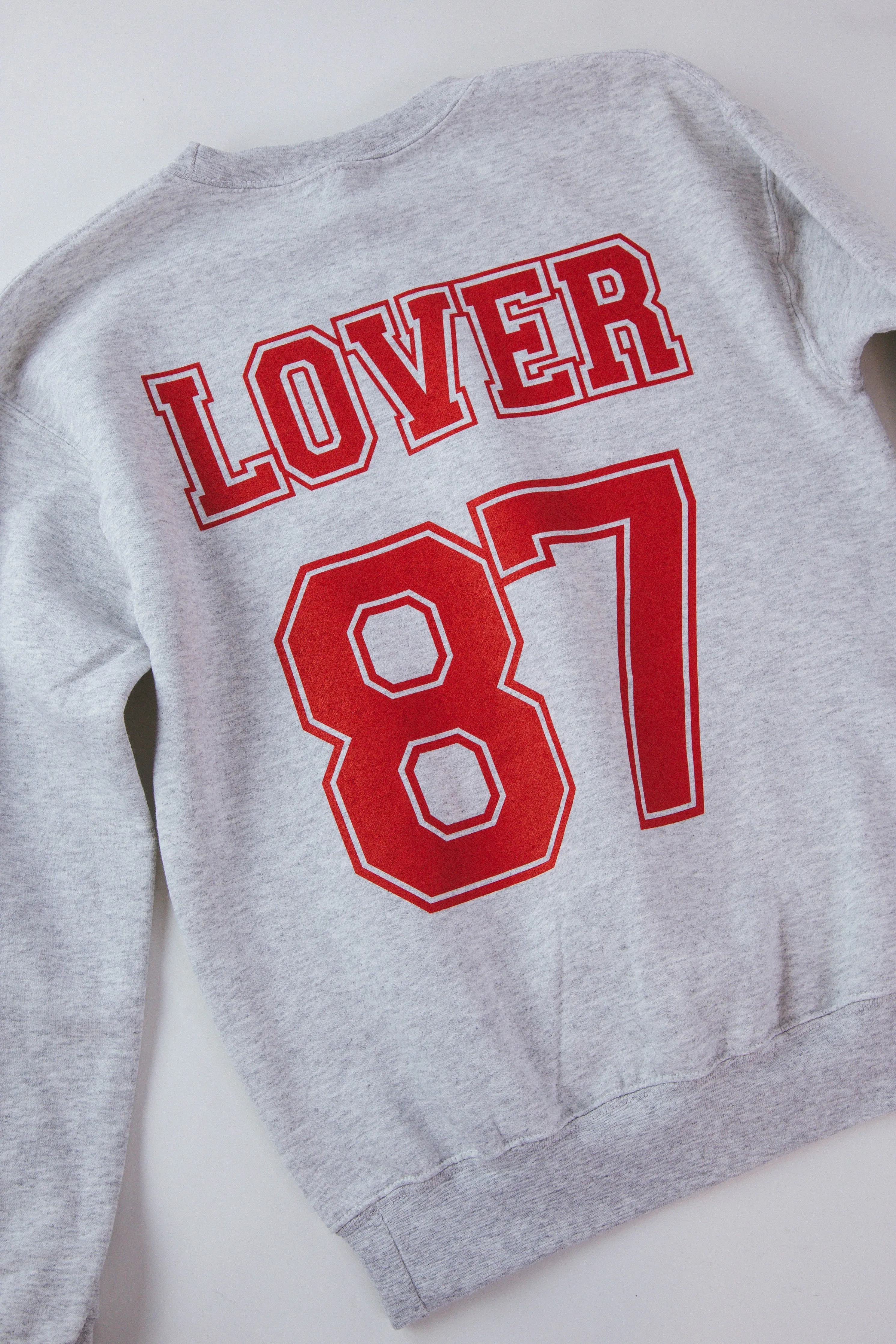 Lover 87 Graphic Sweatshirt, Grey/Red | Friday+Saturday sold by North & Main Clothing Company product image thumbnail 4