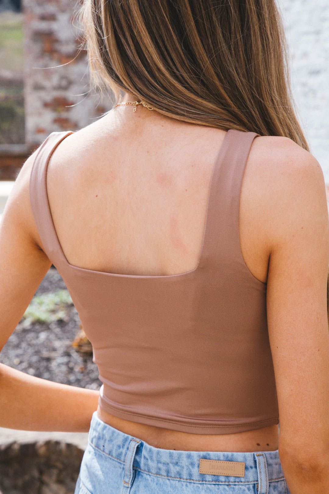 Citrine Square Neck Crop, Mocha sold by North & Main Clothing Company product image thumbnail 3