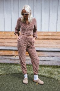 Mind You Plush Joggers, Mocha | Sadie & Sage sold by North & Main Clothing Company