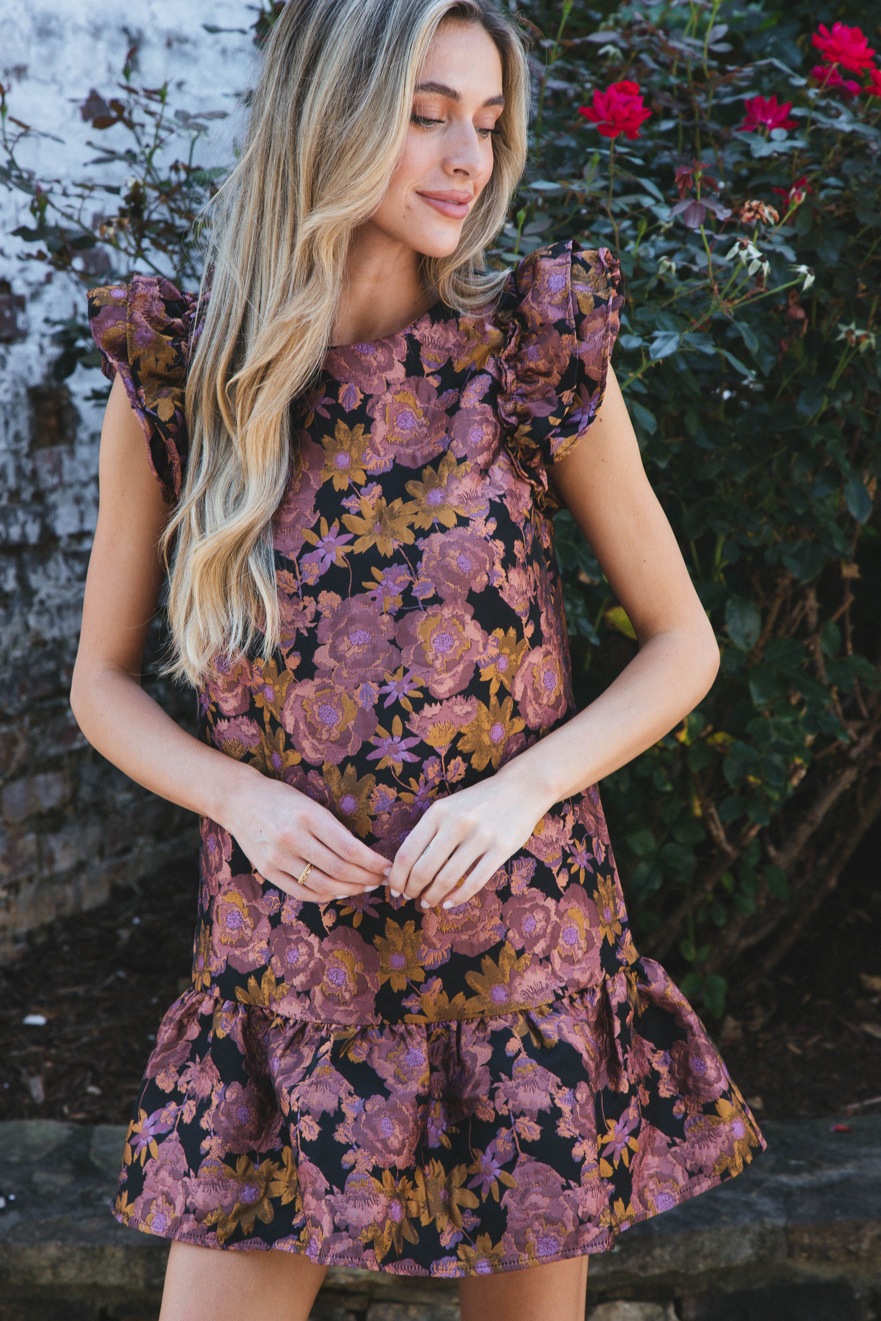 Hadley High Neck Dress, Bronze sold by North & Main Clothing Company product image thumbnail 2