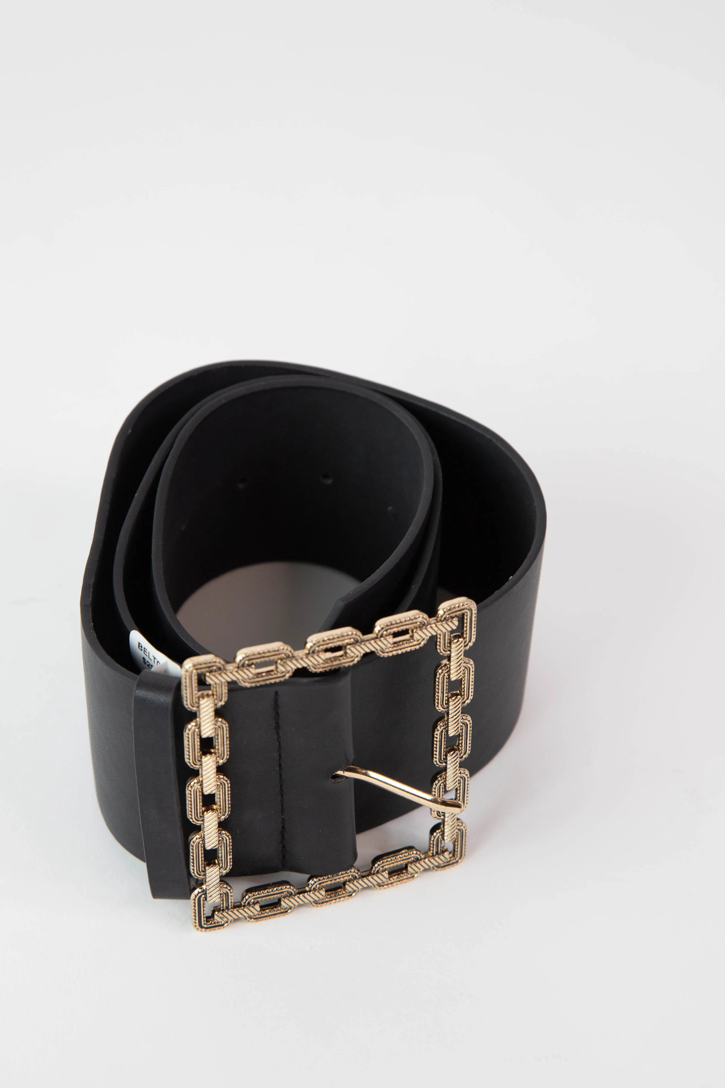 Gold Square Buckle Belt, Black sold by North & Main Clothing Company product image thumbnail 2