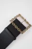 Gold Square Buckle Belt, Black sold by North & Main Clothing Company