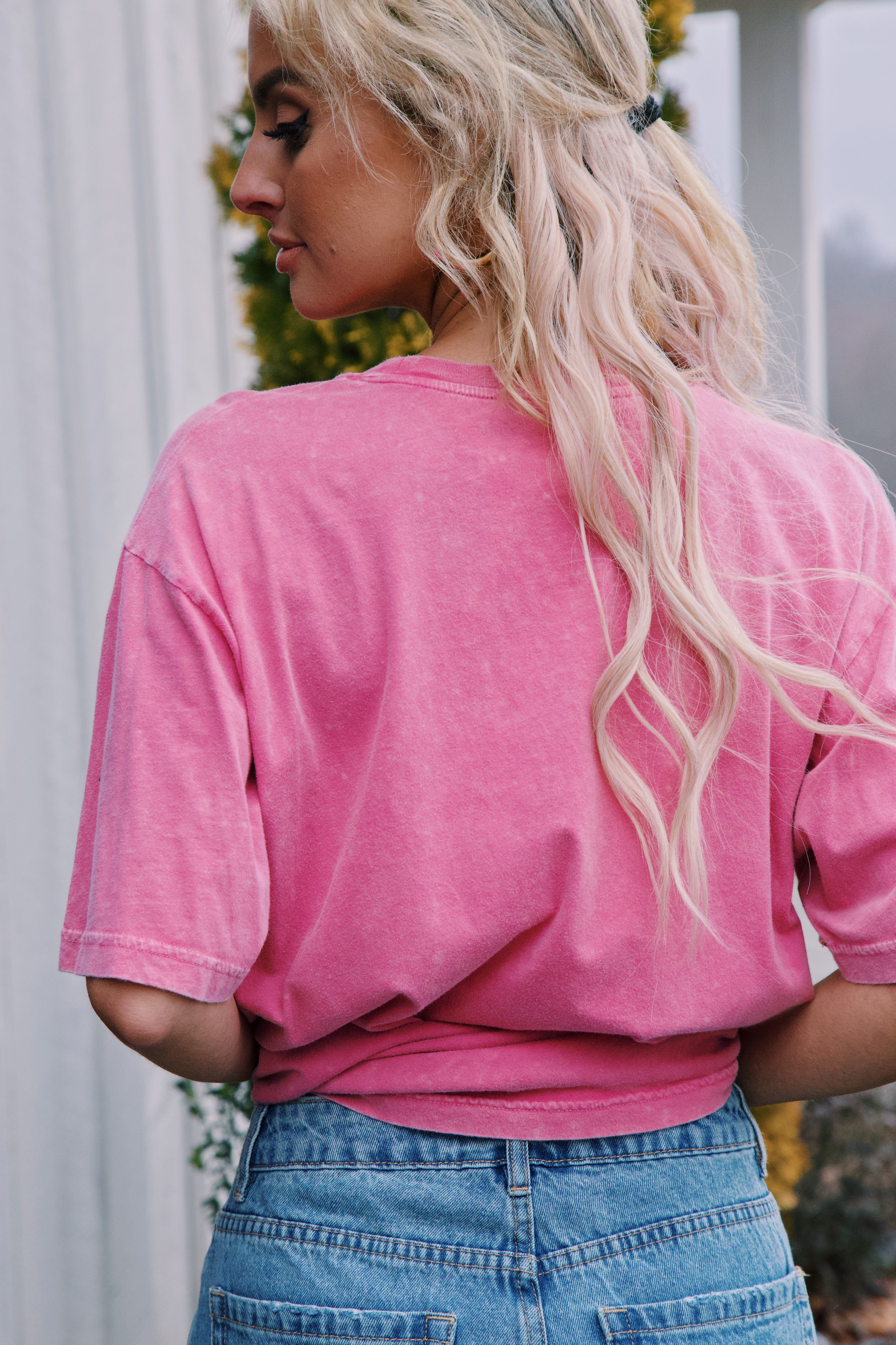 World Tour Graphic Tee, Pink sold by North & Main Clothing Company product image thumbnail 5