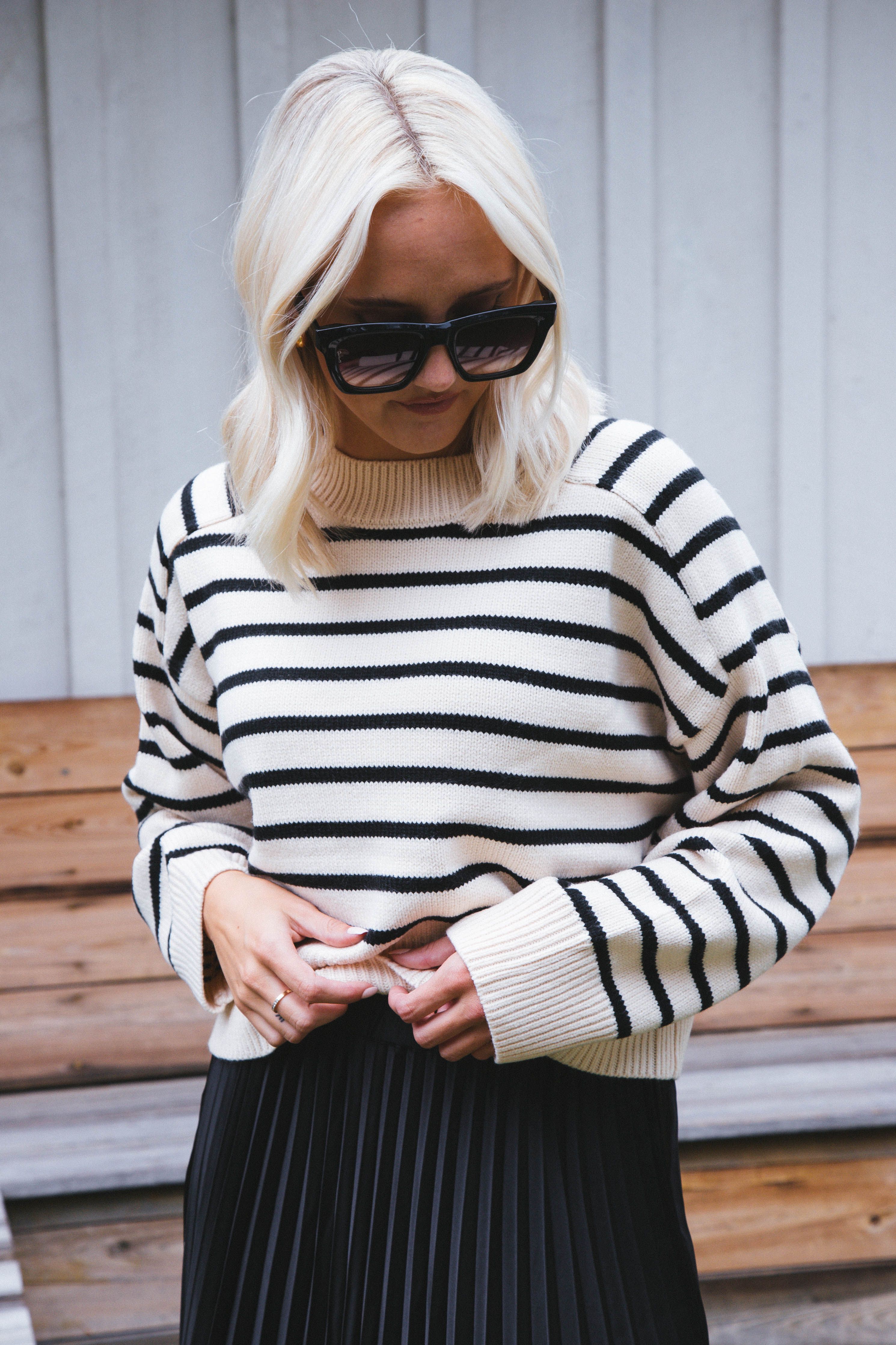 Heart And Soul Knit Sweater, Nat Black sold by North & Main Clothing Company