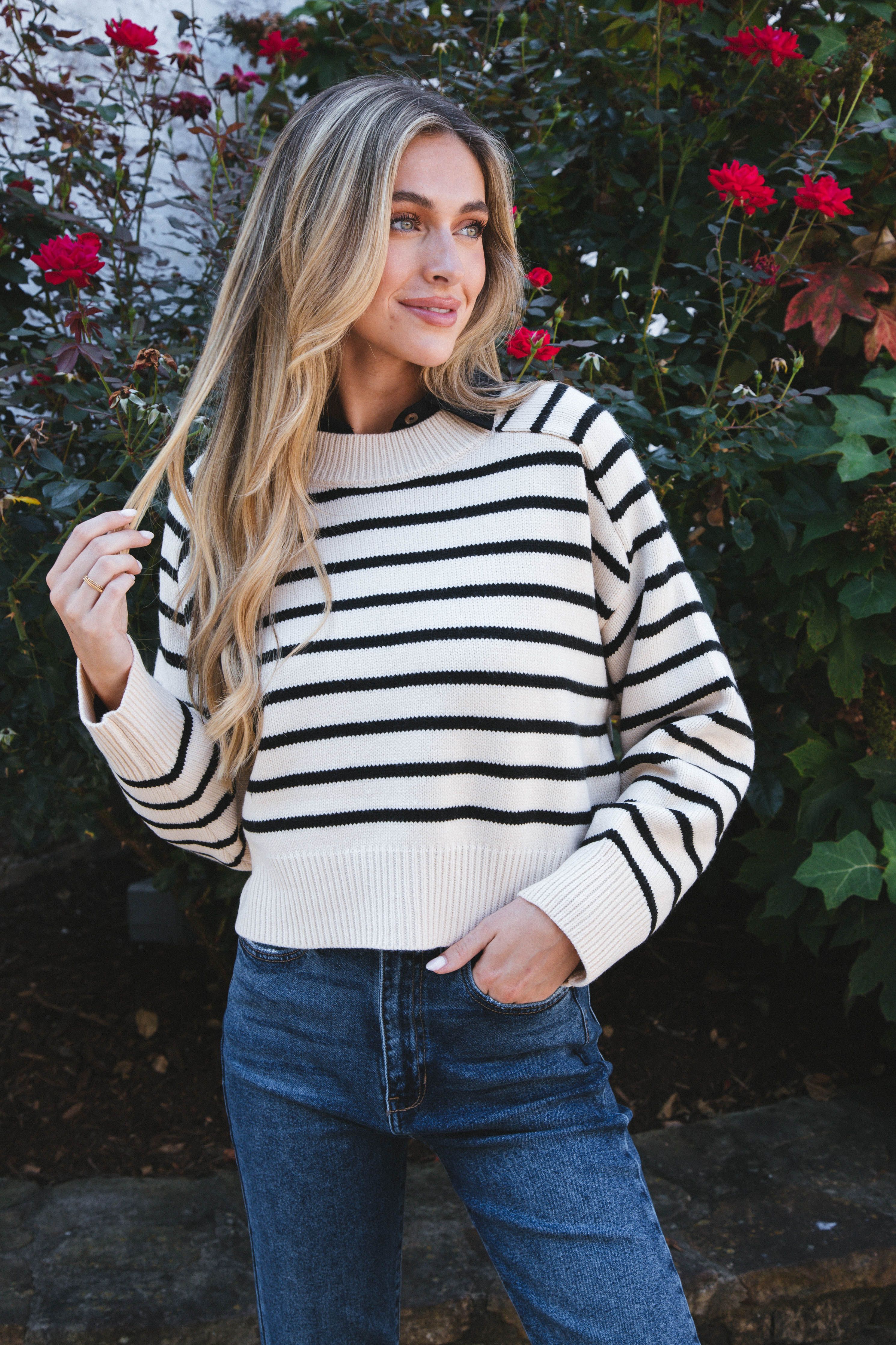 Heart And Soul Knit Sweater, Nat Black sold by North & Main Clothing Company product image thumbnail 4