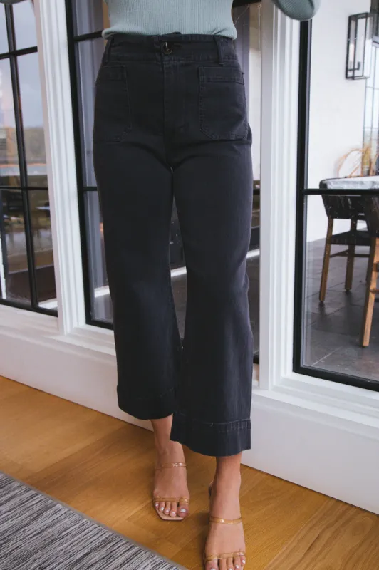 Alyx Wide Leg Pants, Washed Black | Velvet Heart sold by North & Main Clothing Company