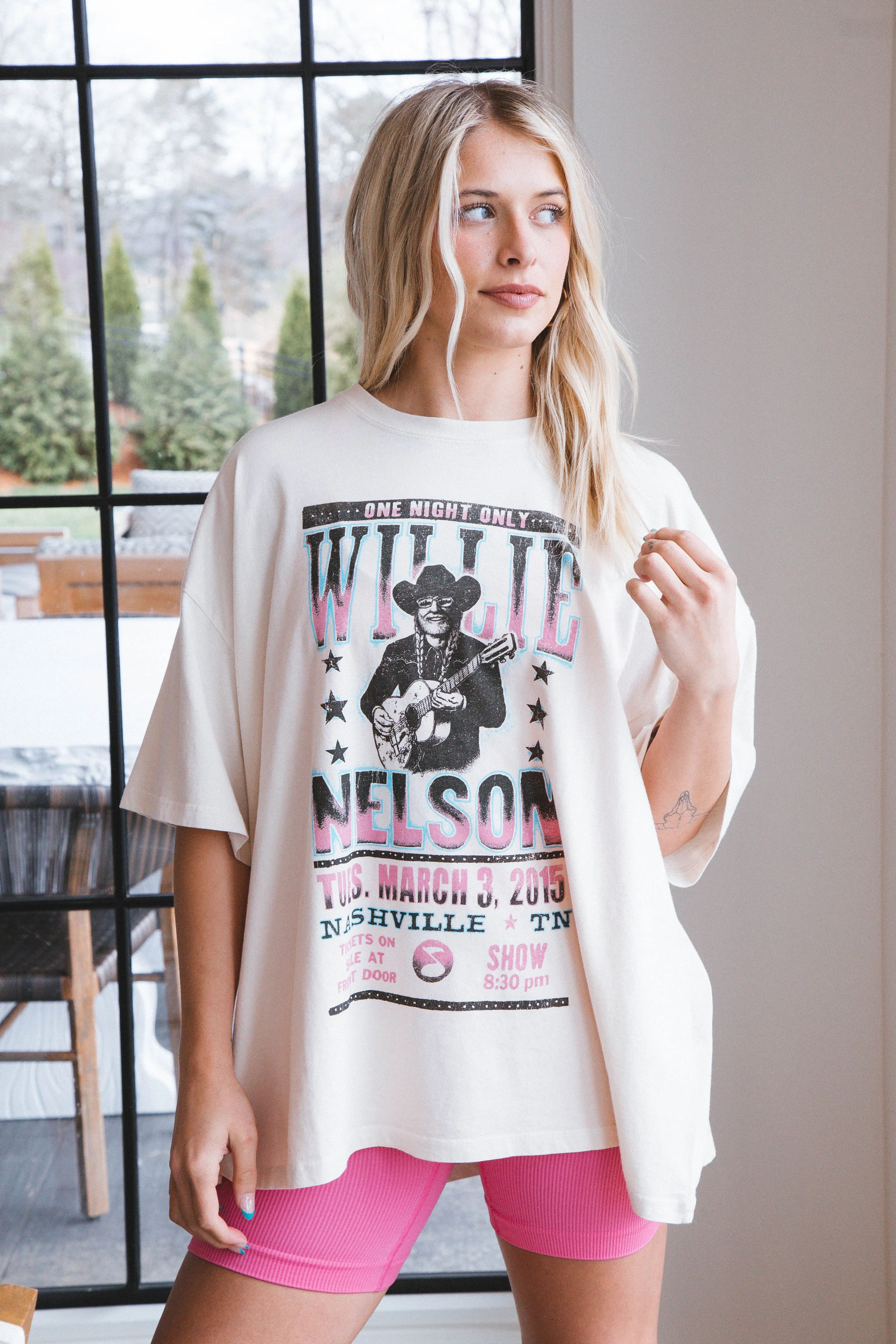 Willie Nelson One Night Only Tee, Dirty White | Daydreamer sold by North & Main Clothing Company