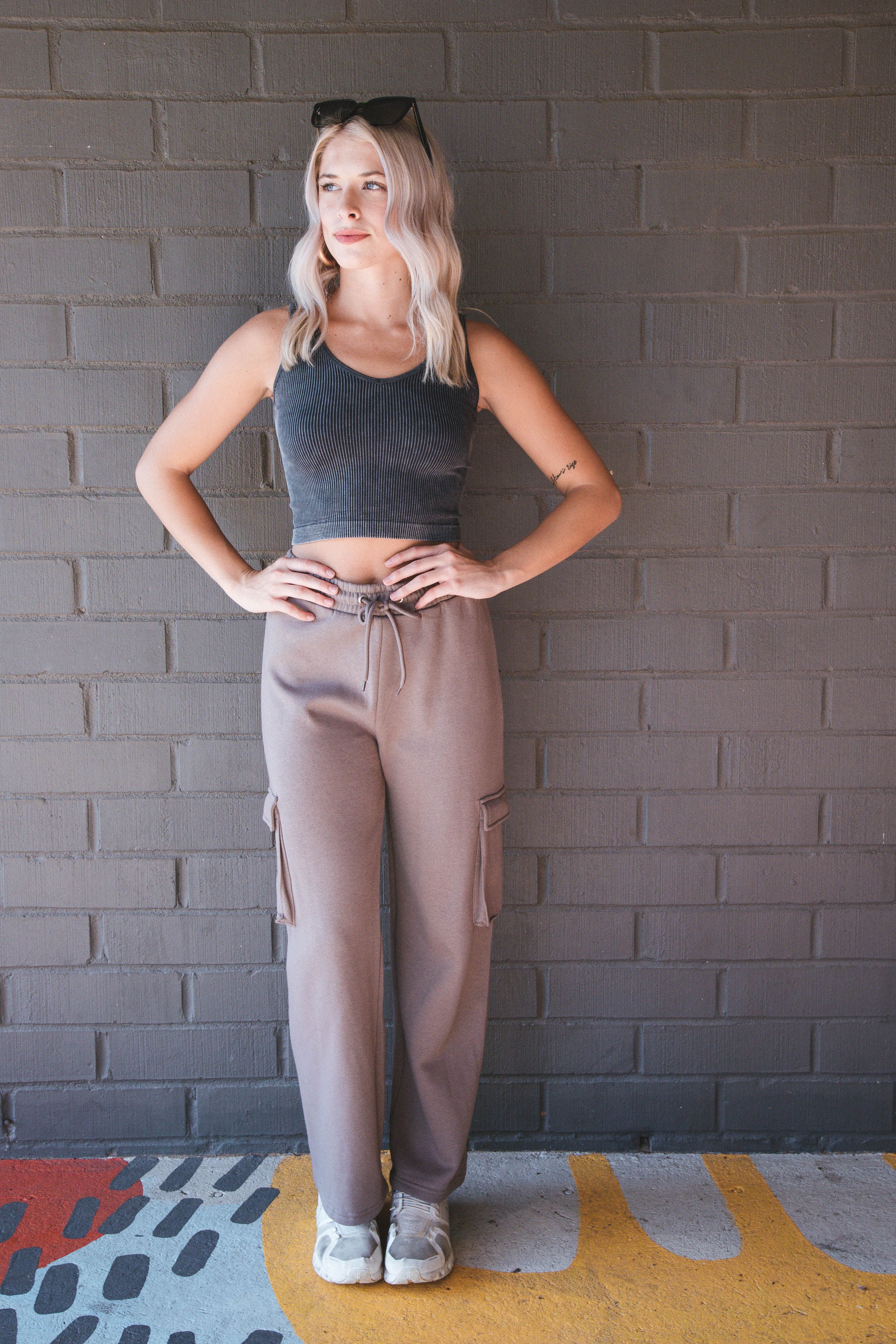 Felicity Cargo Straight Leg Pant, Fossil sold by North & Main Clothing Company product image thumbnail 3