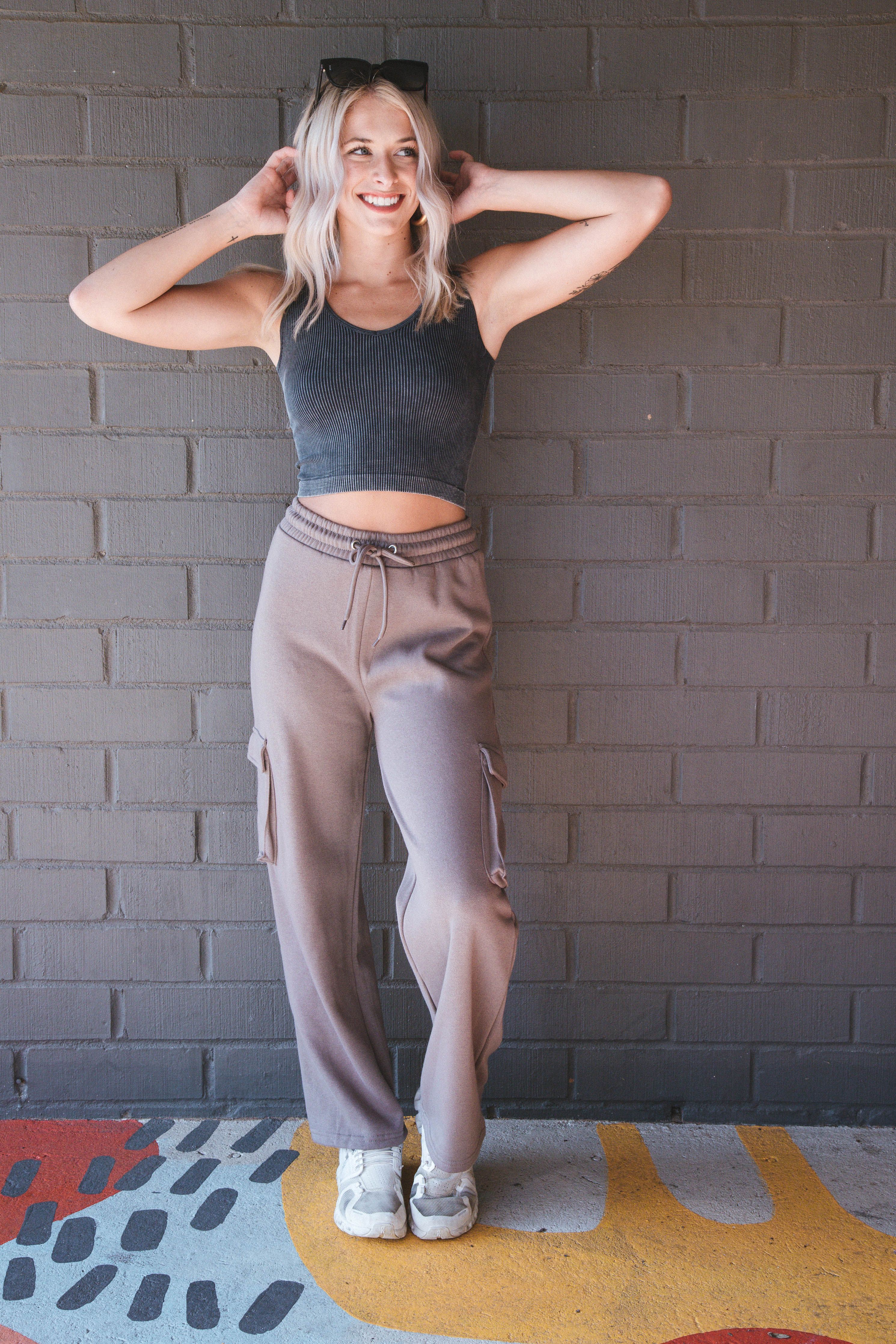 Felicity Cargo Straight Leg Pant, Fossil sold by North & Main Clothing Company product image thumbnail 2