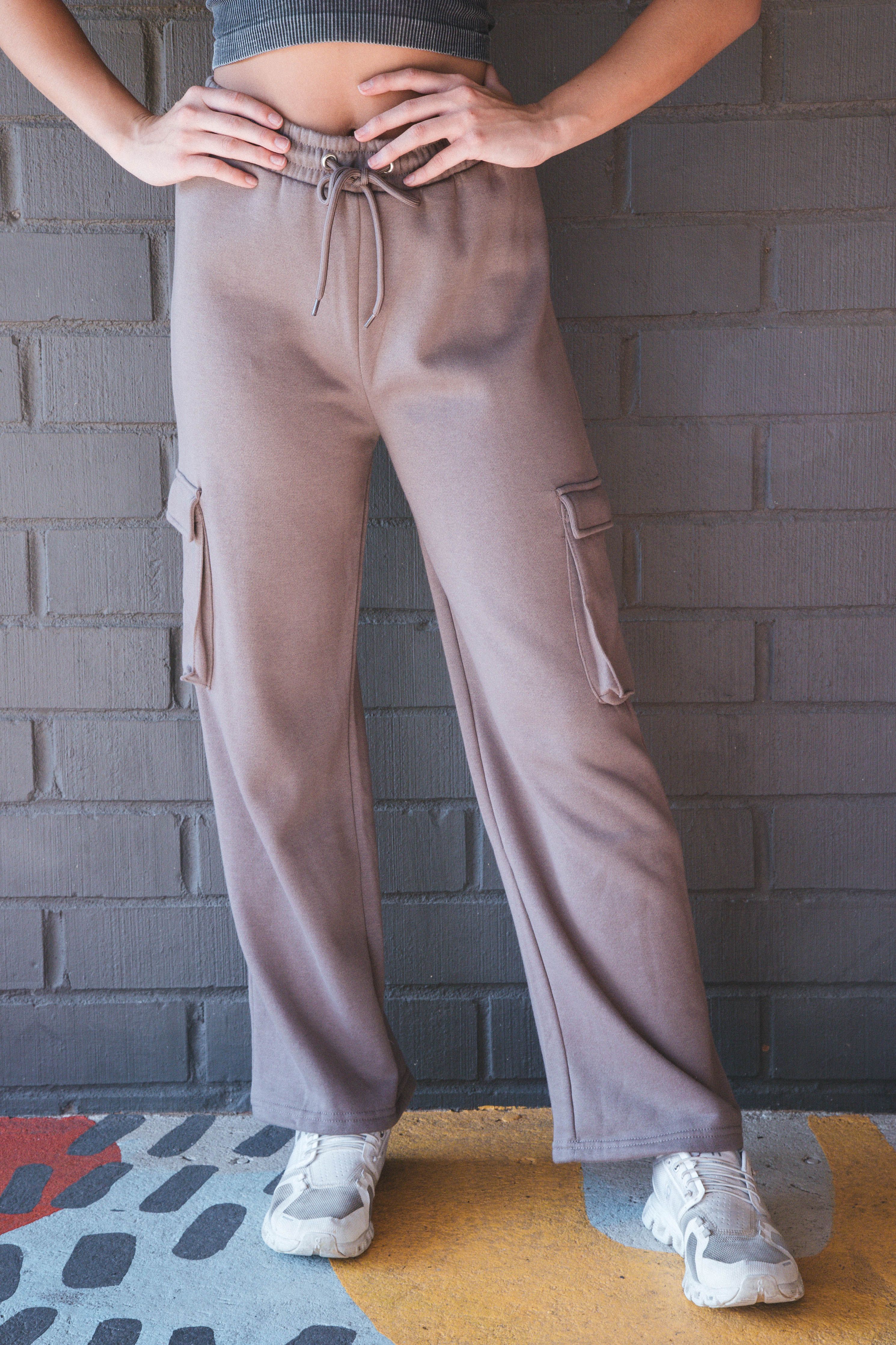 Felicity Cargo Straight Leg Pant, Fossil sold by North & Main Clothing Company