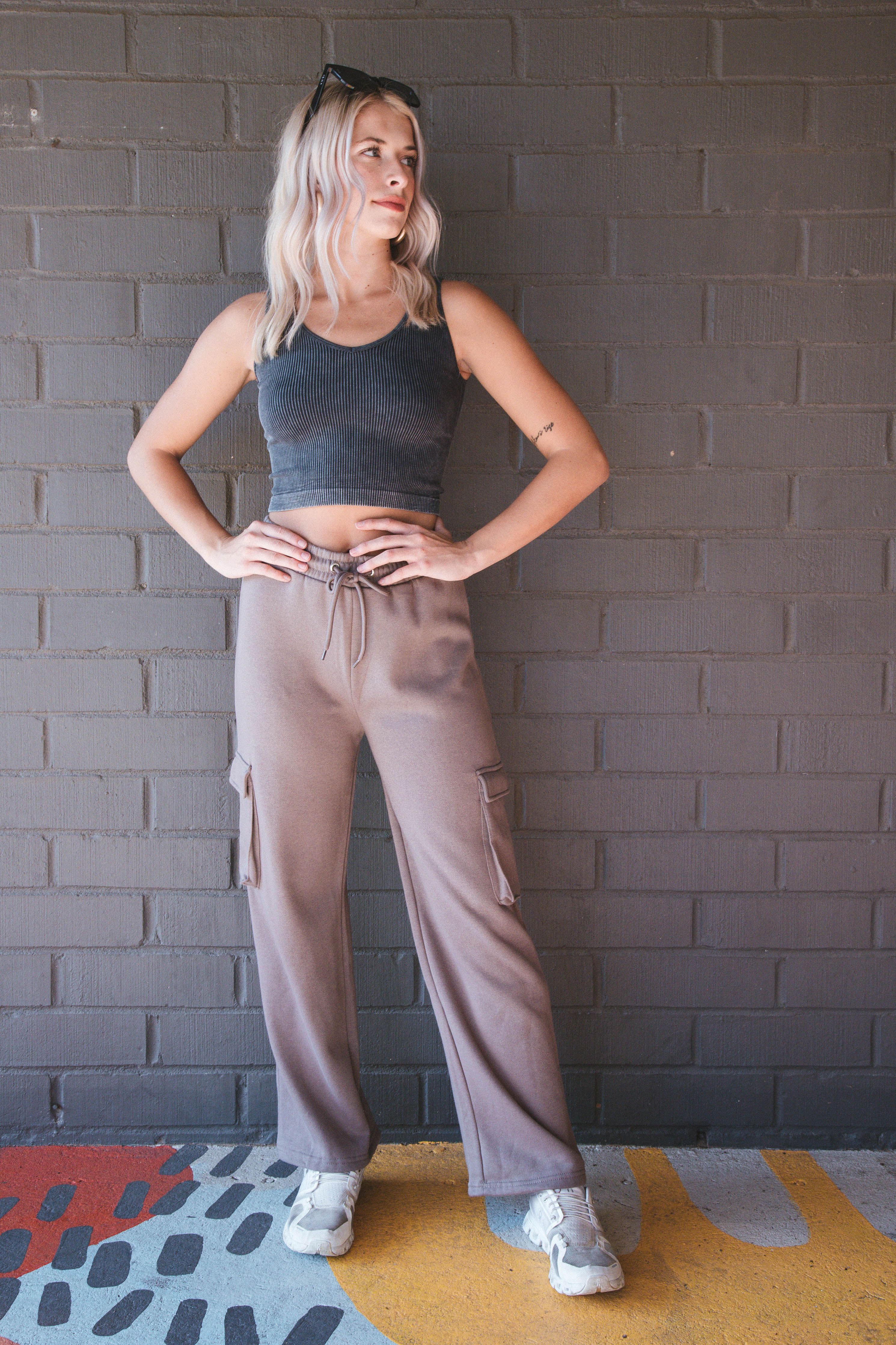 Felicity Cargo Straight Leg Pant, Fossil sold by North & Main Clothing Company product image thumbnail 6