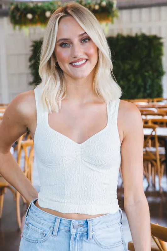 Love Letter Sweetheart Cami, Ivory | Free People sold by North & Main Clothing Company